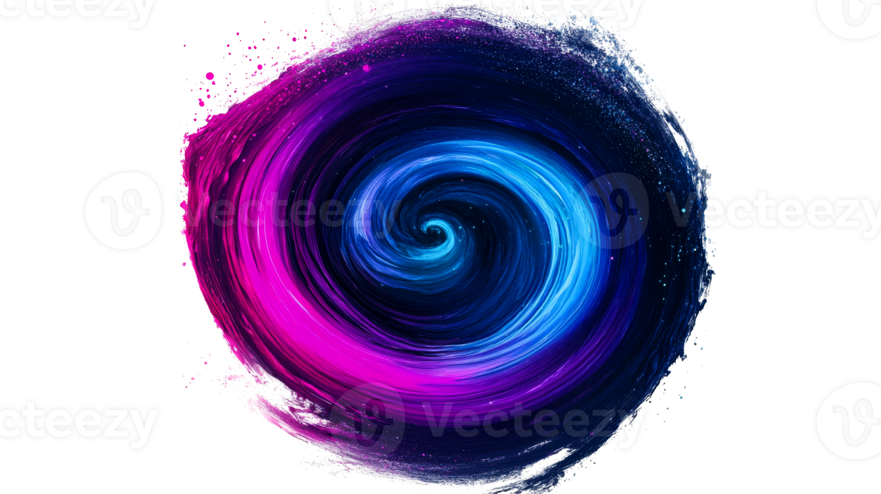 Abstract vibrant swirl paint splash design, cut out transparent png