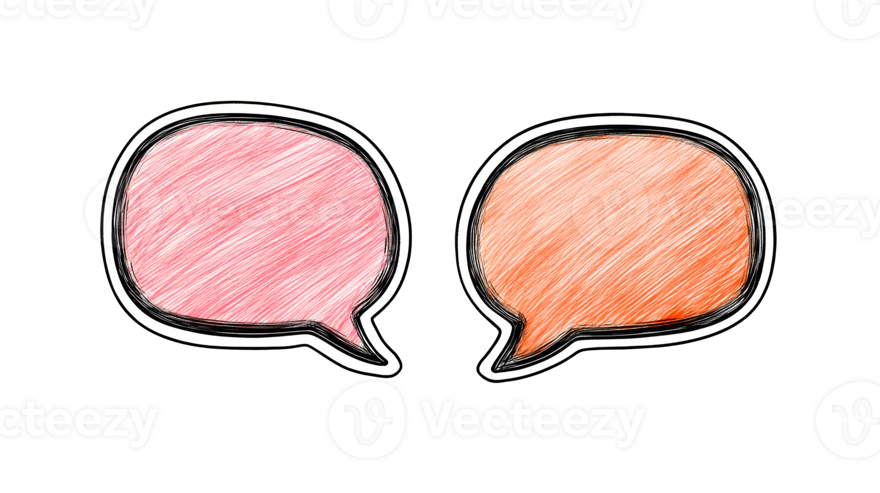 Dialogue communication discussion two bubble forms, cut out transparent png