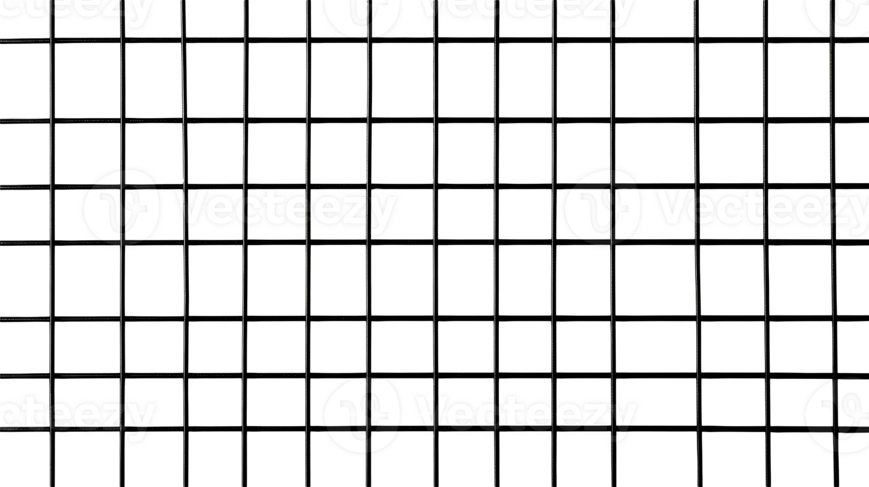 Black grid pattern with thin white lines, cut out transparent png