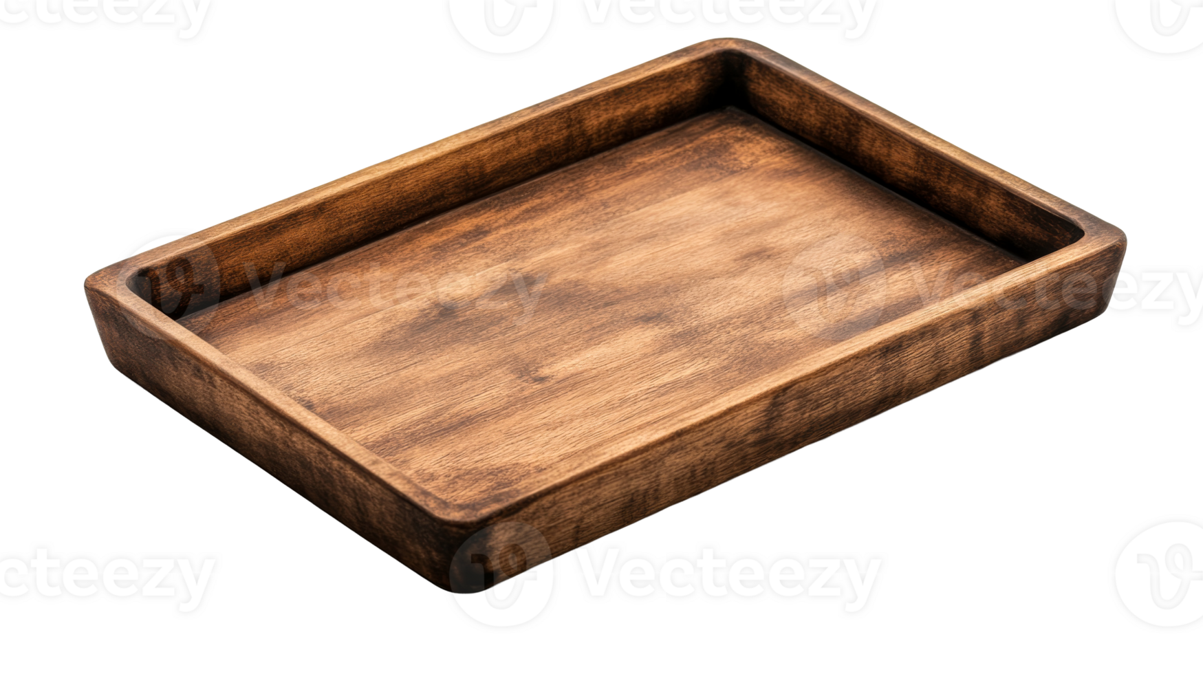 Dark brown wooden box, container, holder, cut out transparent png