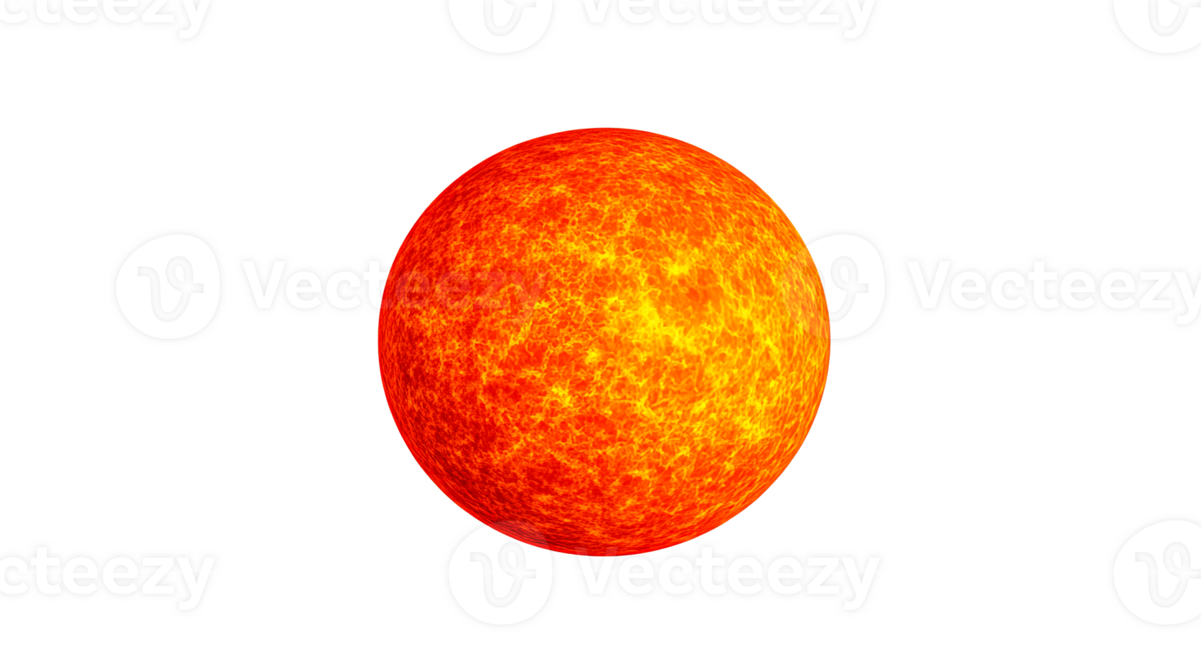 Sun's fiery surface simulation, hot energy ball, cosmic illustration, cut out transparent png