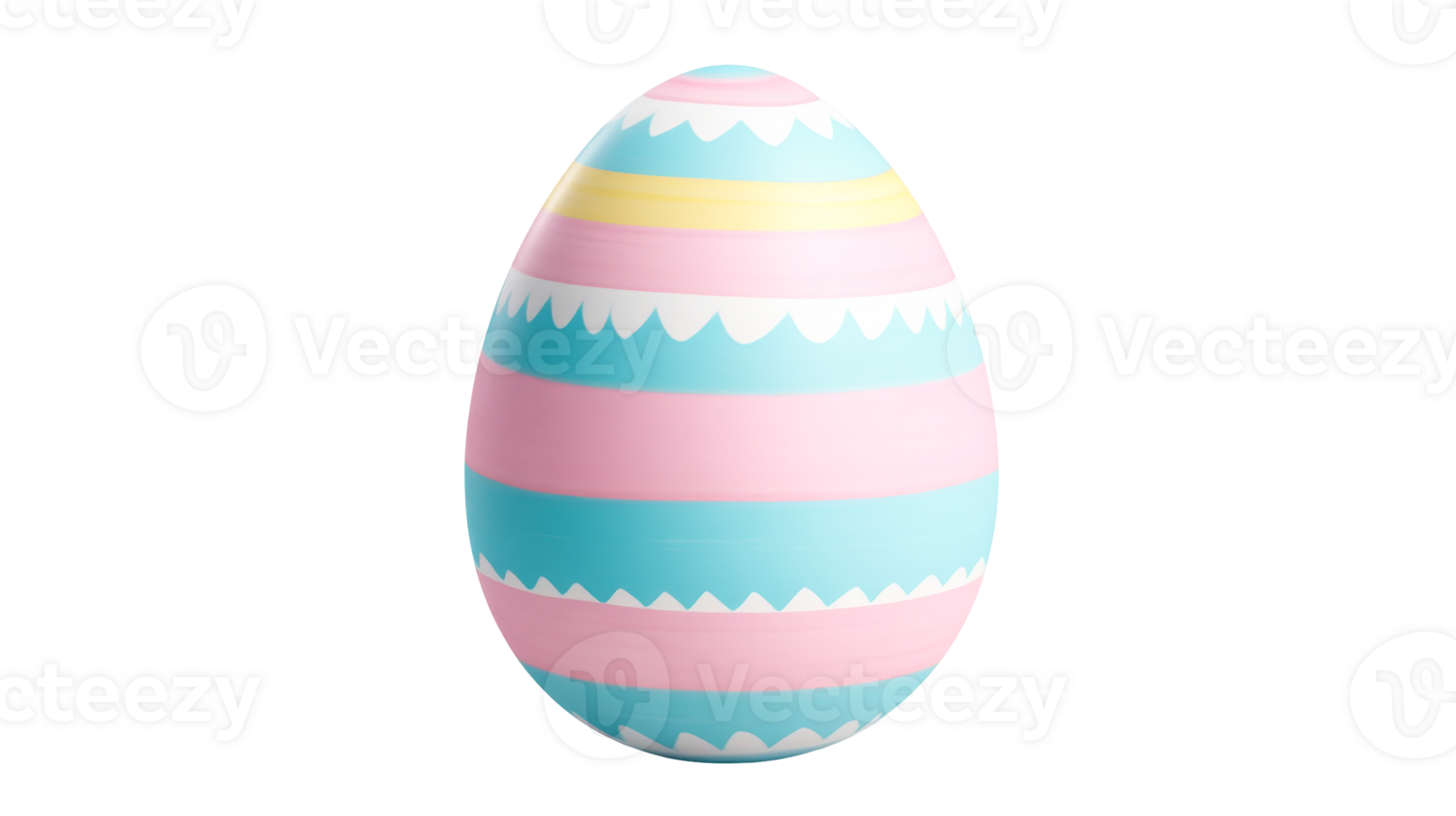 Decorative Easter egg with pastel colors and geometric patterns png