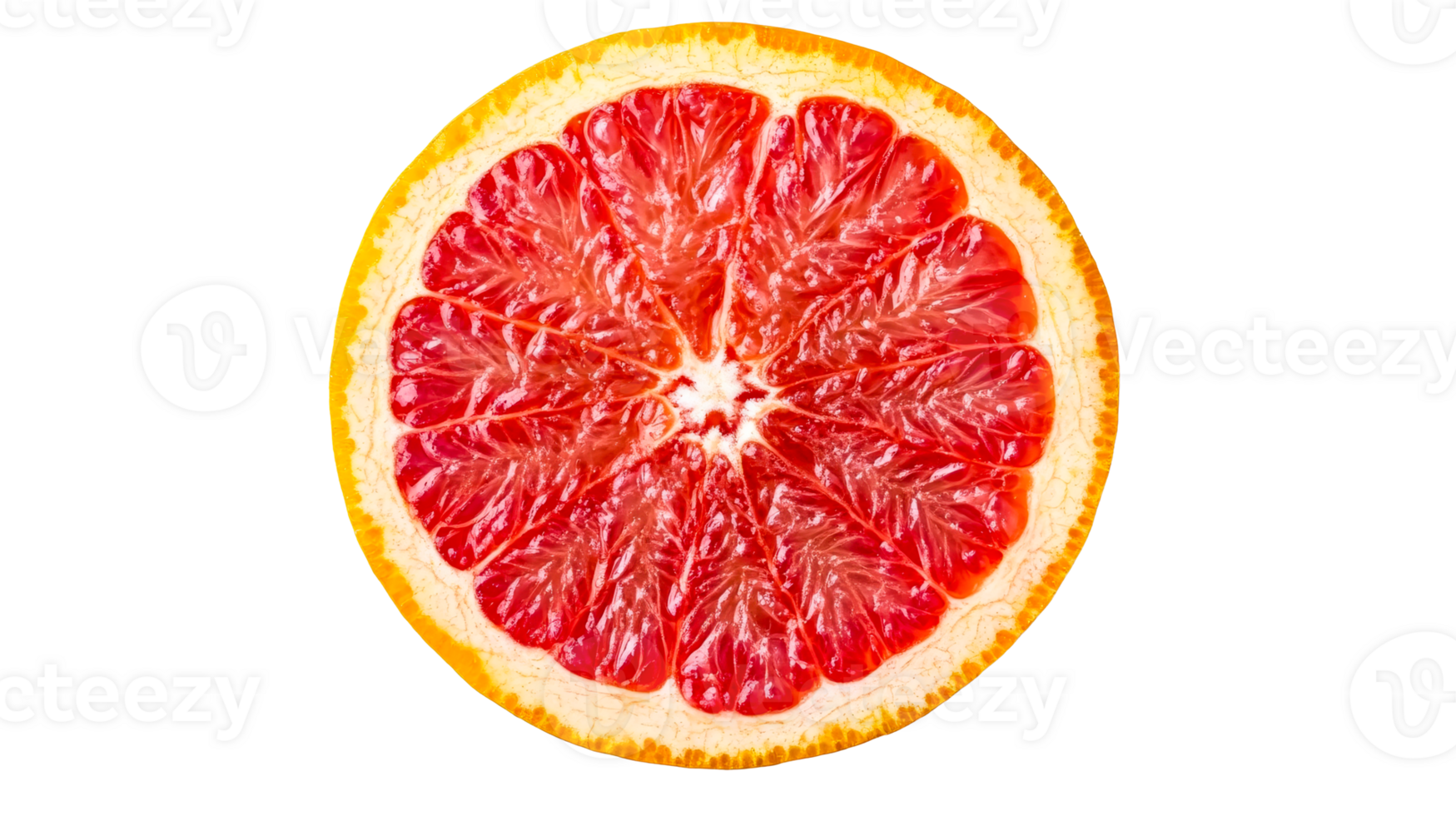 Freshly sliced pink grapefruit showcasing vibrant color and texture png
