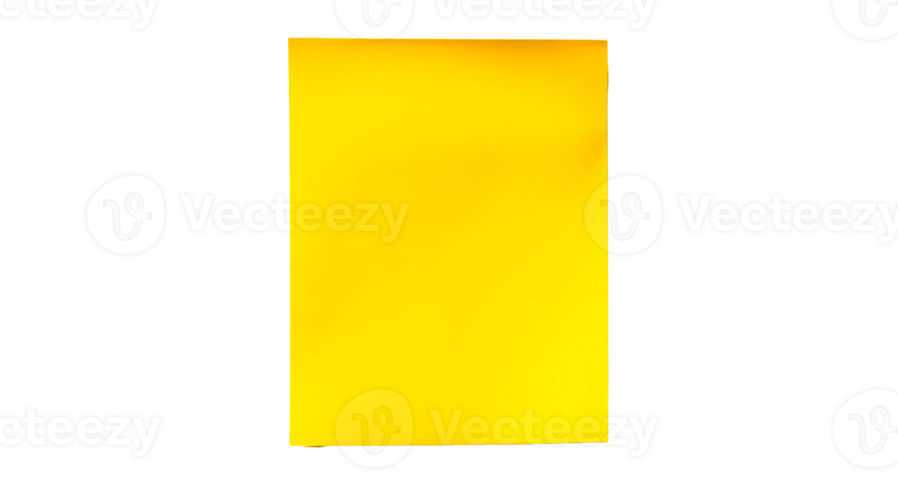 Bright yellow sheet with transparent background for design use png