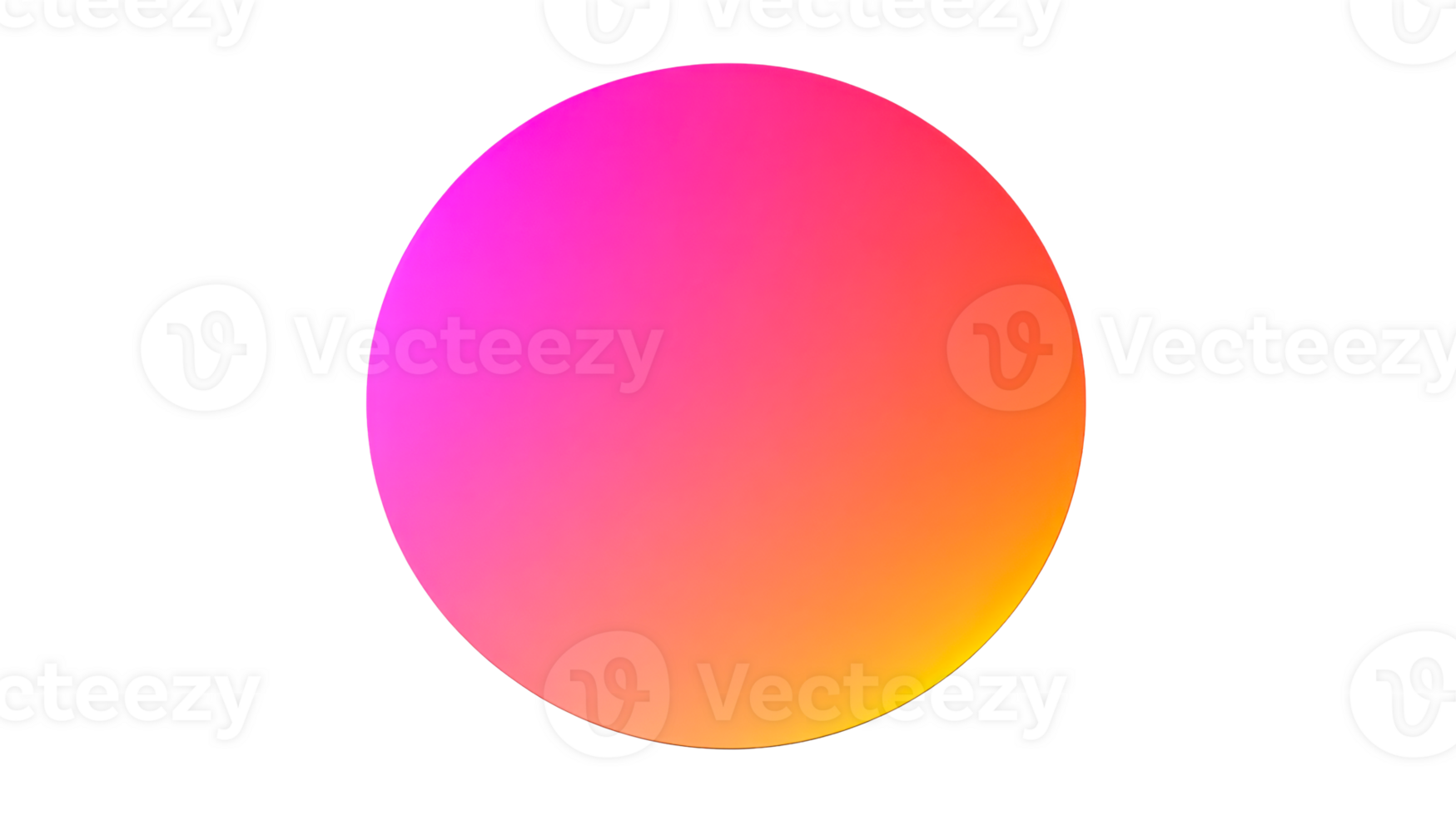 Gradient sphere, pink orange yellow, cut out transparent png