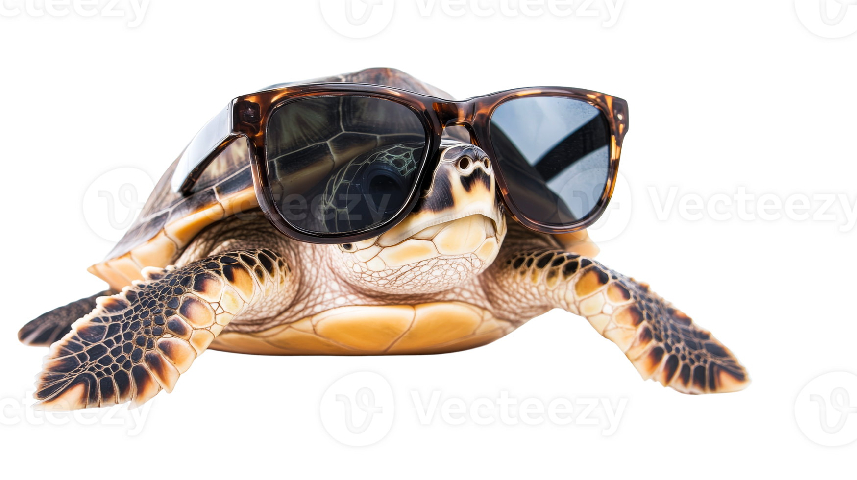 Turtle with Sunglasses, Cut Out Transparent png
