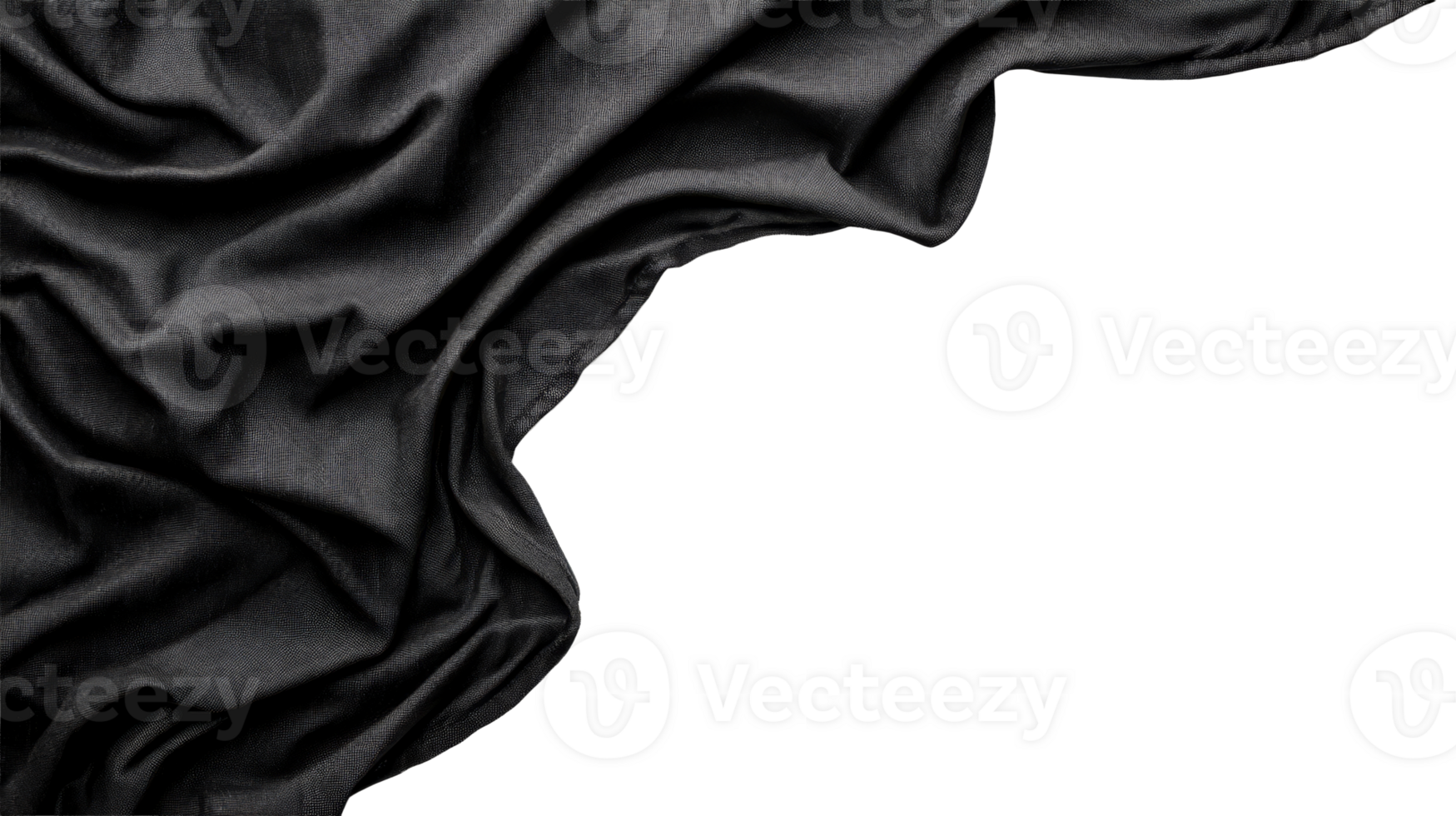 Black Silk Fabric Texture, Background, Isolated, Abstract, Cut Out Transparent png