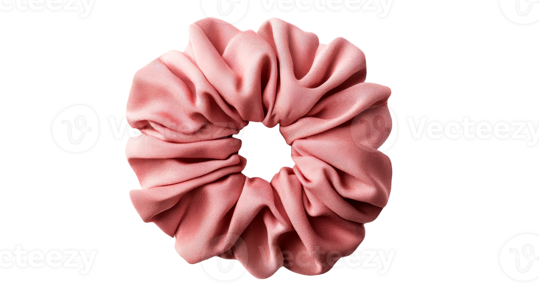Pink scrunchie hair accessory, fashion item, fabric texture, cut out transparent png