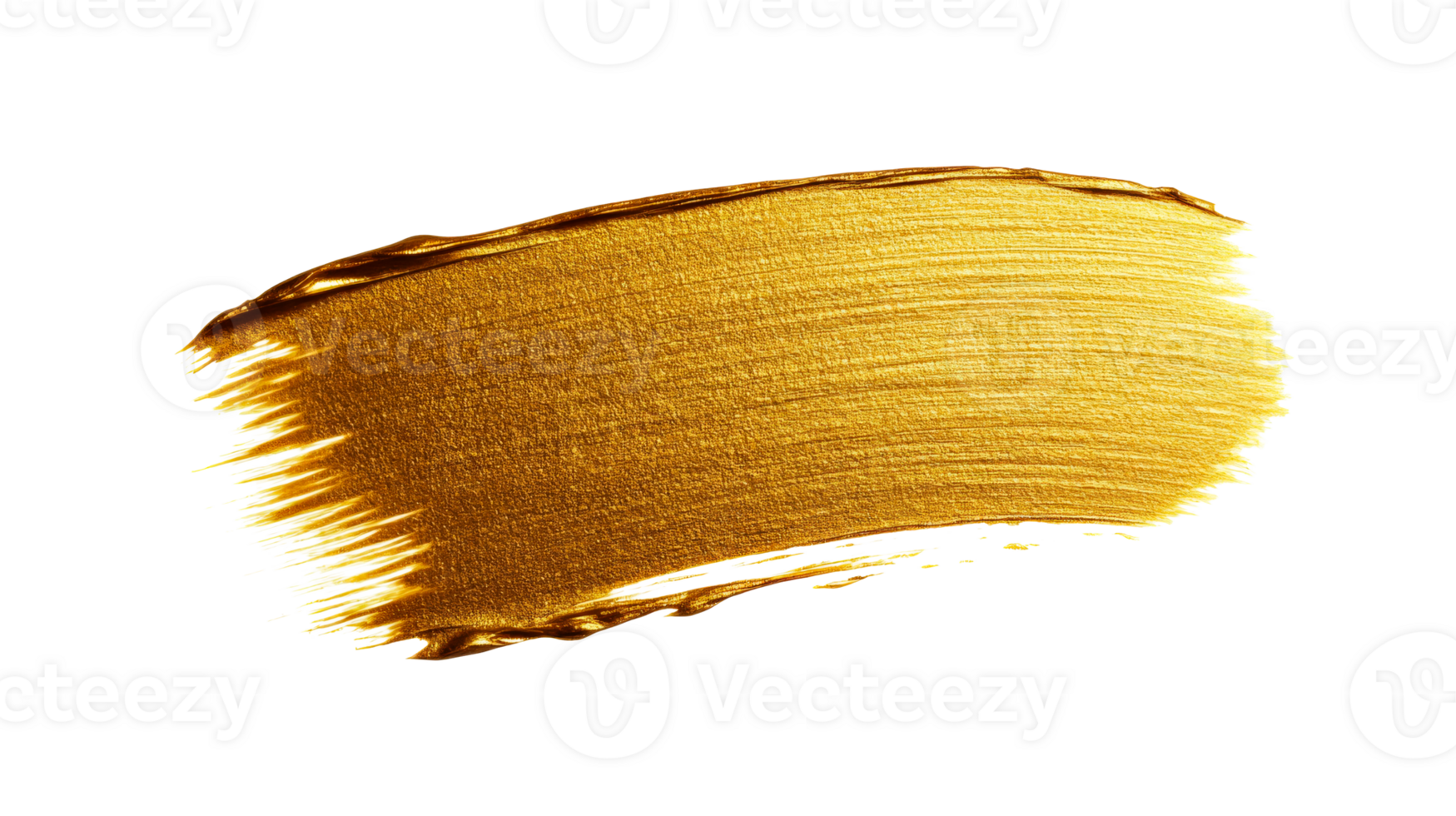 Gleaming Gold Paint Stroke, Artistic Texture, Isolated, Cut Out Transparent png