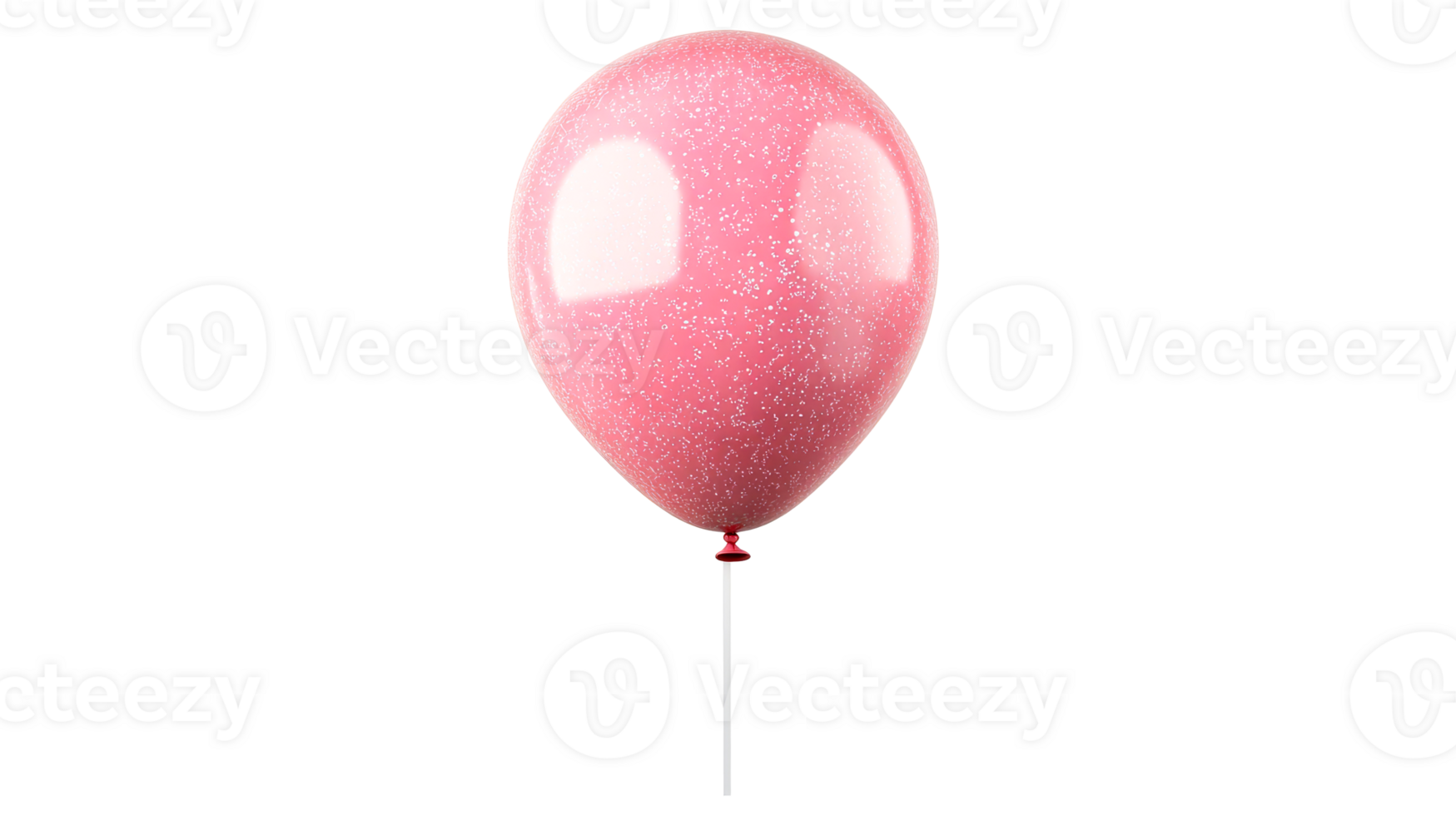 Glittery pink balloon floating, decoration, celebration, party, cut out transparent png