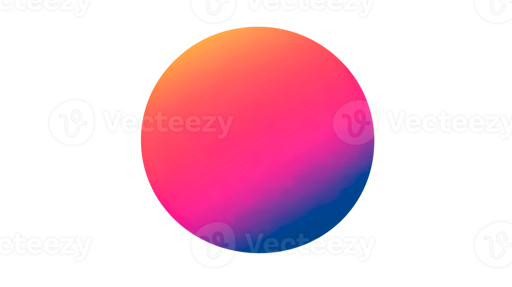 Gradient circle blend of colors, vibrant design , cut out transparent png