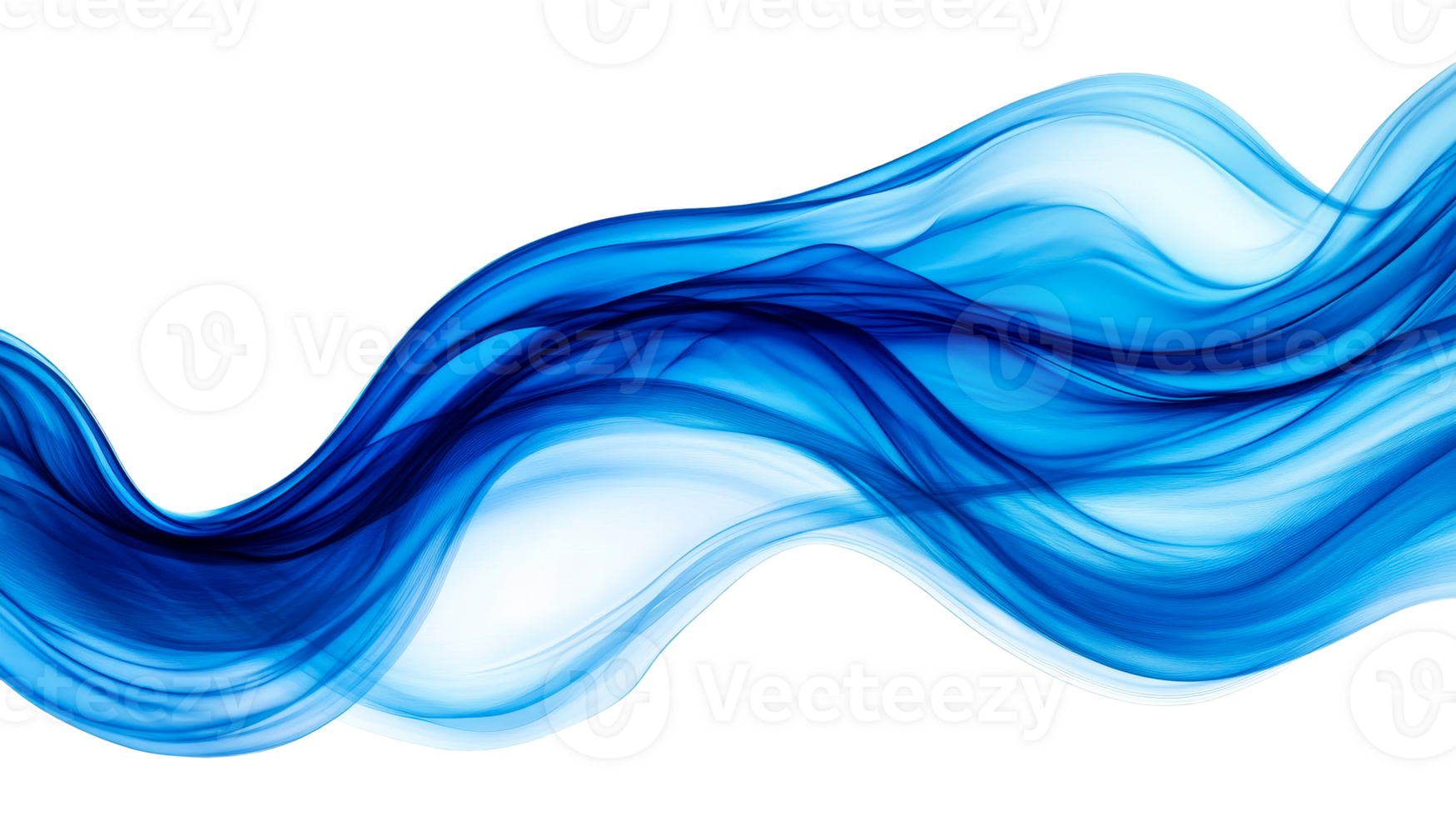 Wavy Blue Abstract Lines Against Black Background, cut out transparent png