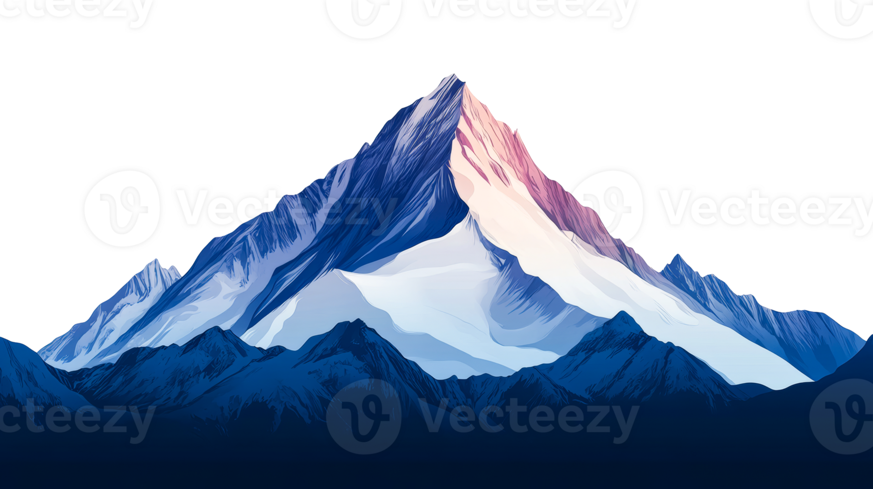Mountain peak at dawn, nature, landscape, snow, winter, , cut out transparent png