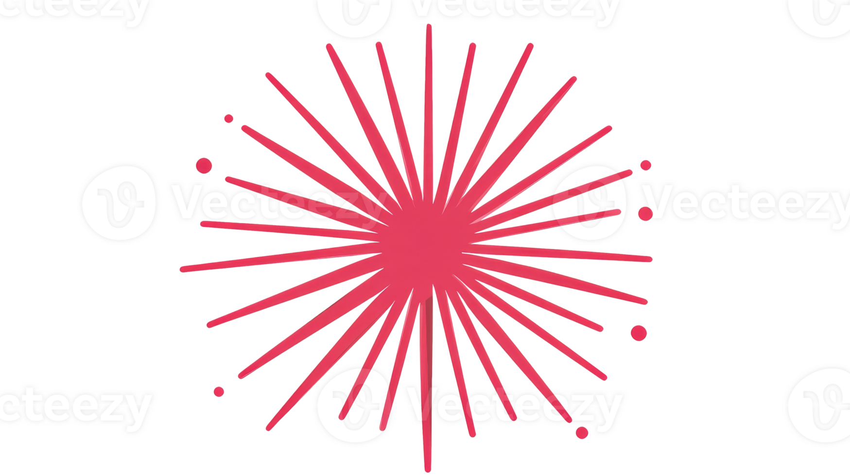 Starburst with Rays, Dots on Black Background , cut out transparent png