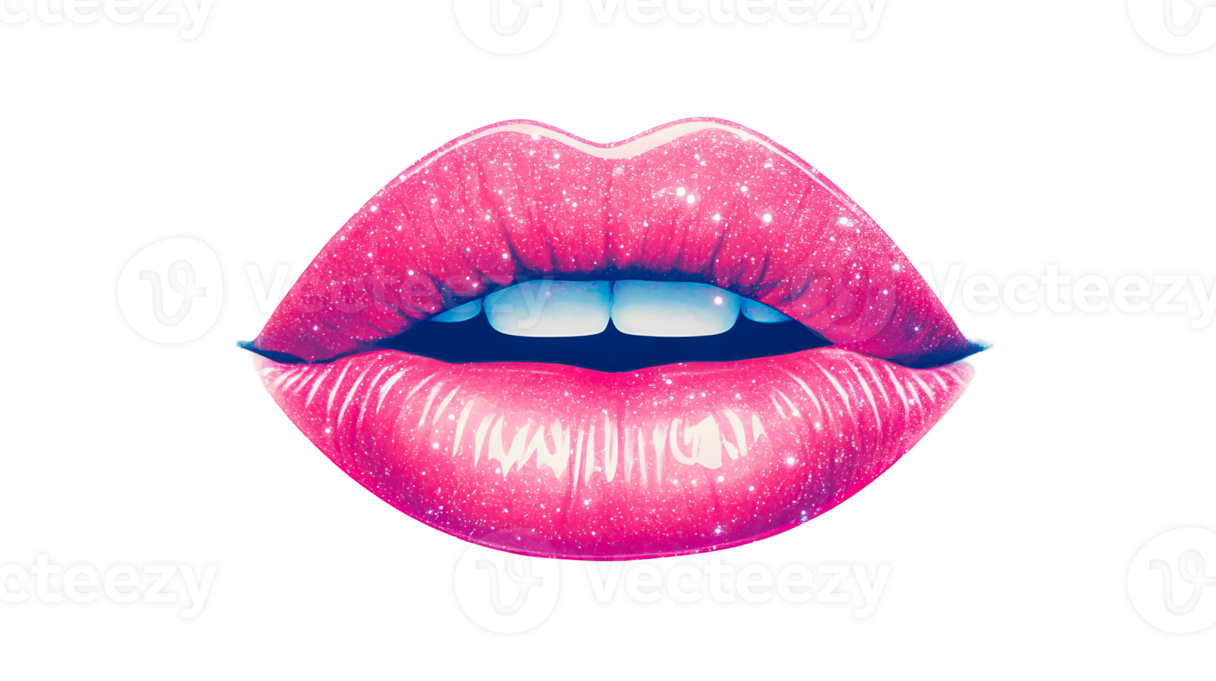 Shiny Pink Lips Glitter Glamour Sensuality, cut out transparent png
