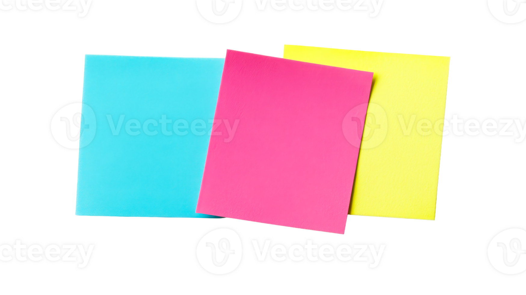 Colorful Sticky Notes Overlap, Memorandum Flat Lay, cut out transparent png