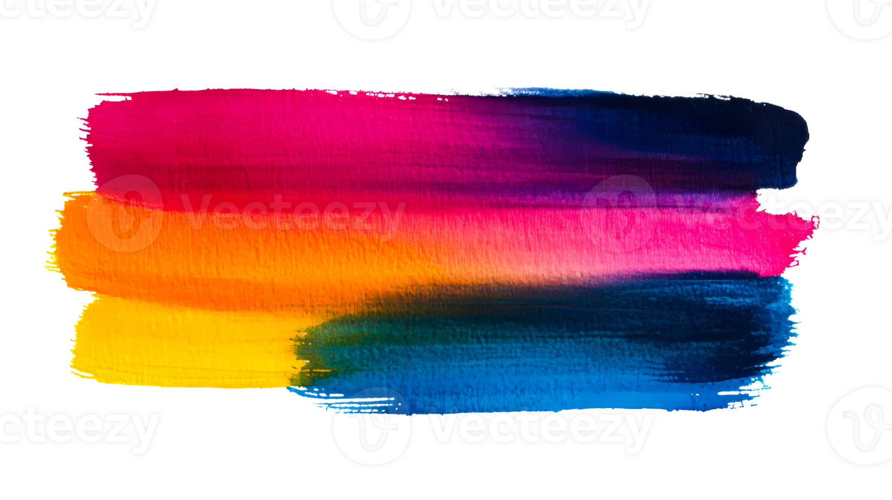Rainbow brush stroke, art paint, artistic effect background, cut out transparent png