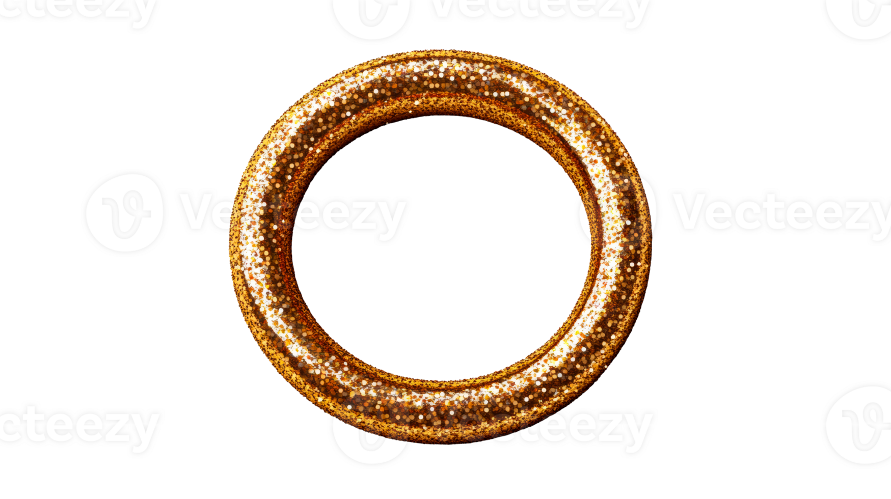 Sparkling gold ring, glittery texture, festive decor, isolated object, cut out transparent png