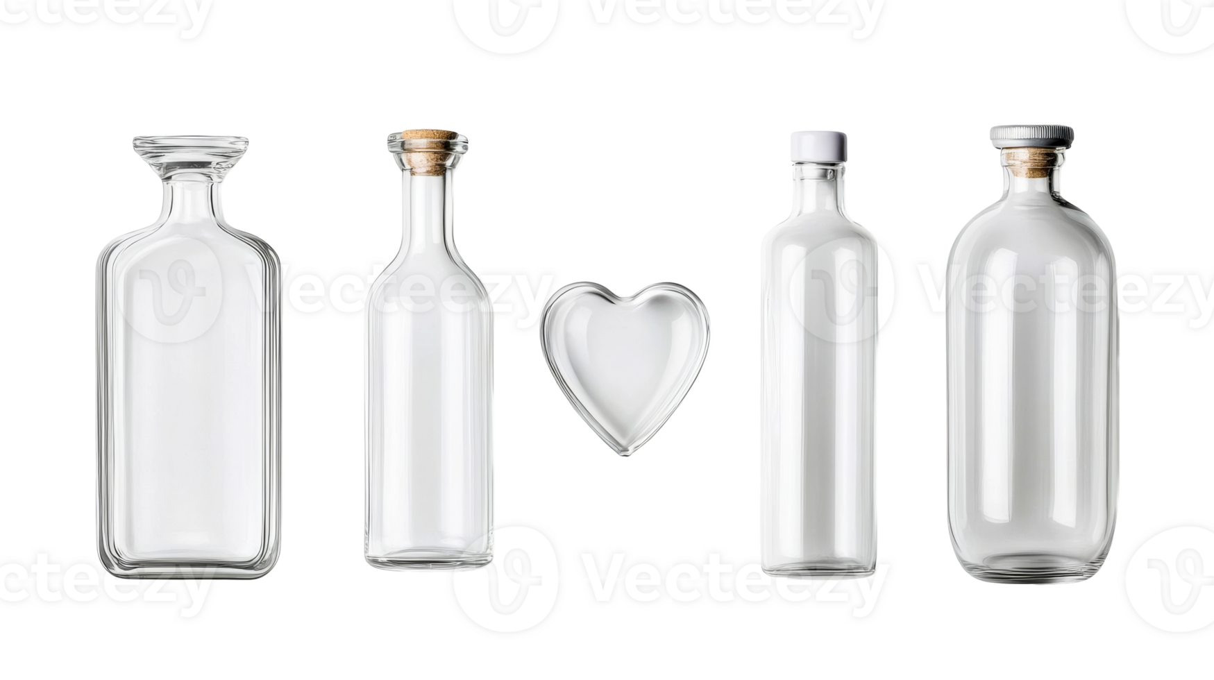 Bottles, glassware, transparent, container, object still life, studio, cut out transparent png