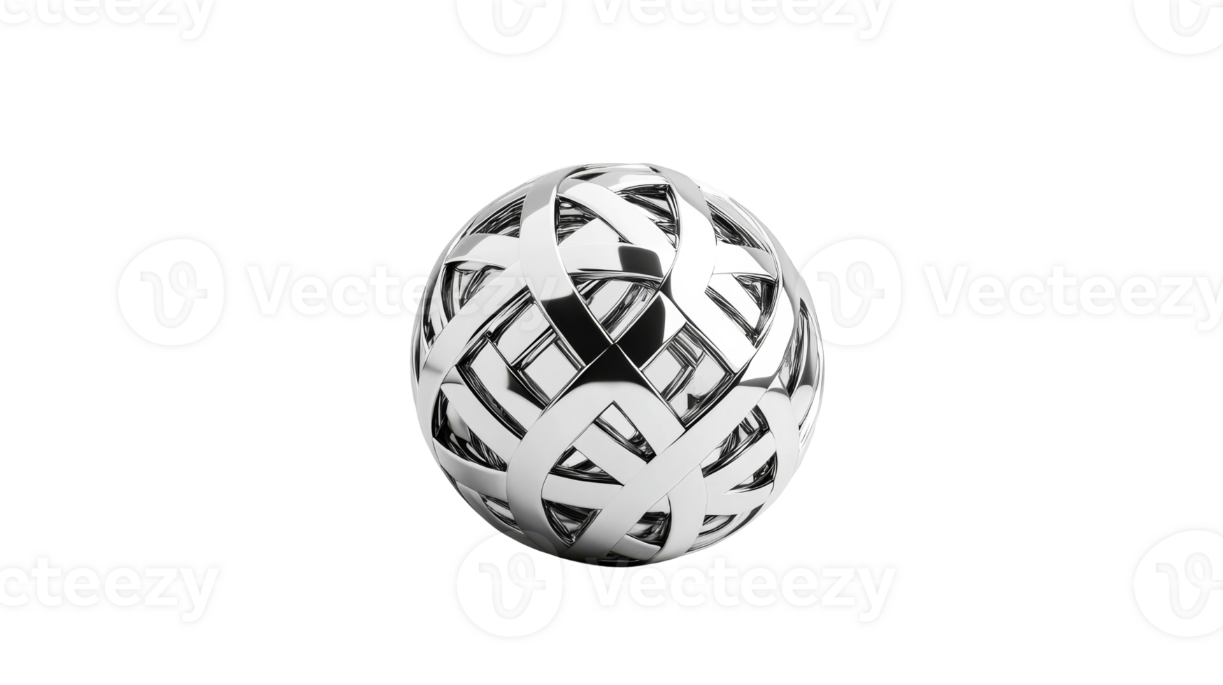 Elegant decorative sphere with intricate design on clear bg png