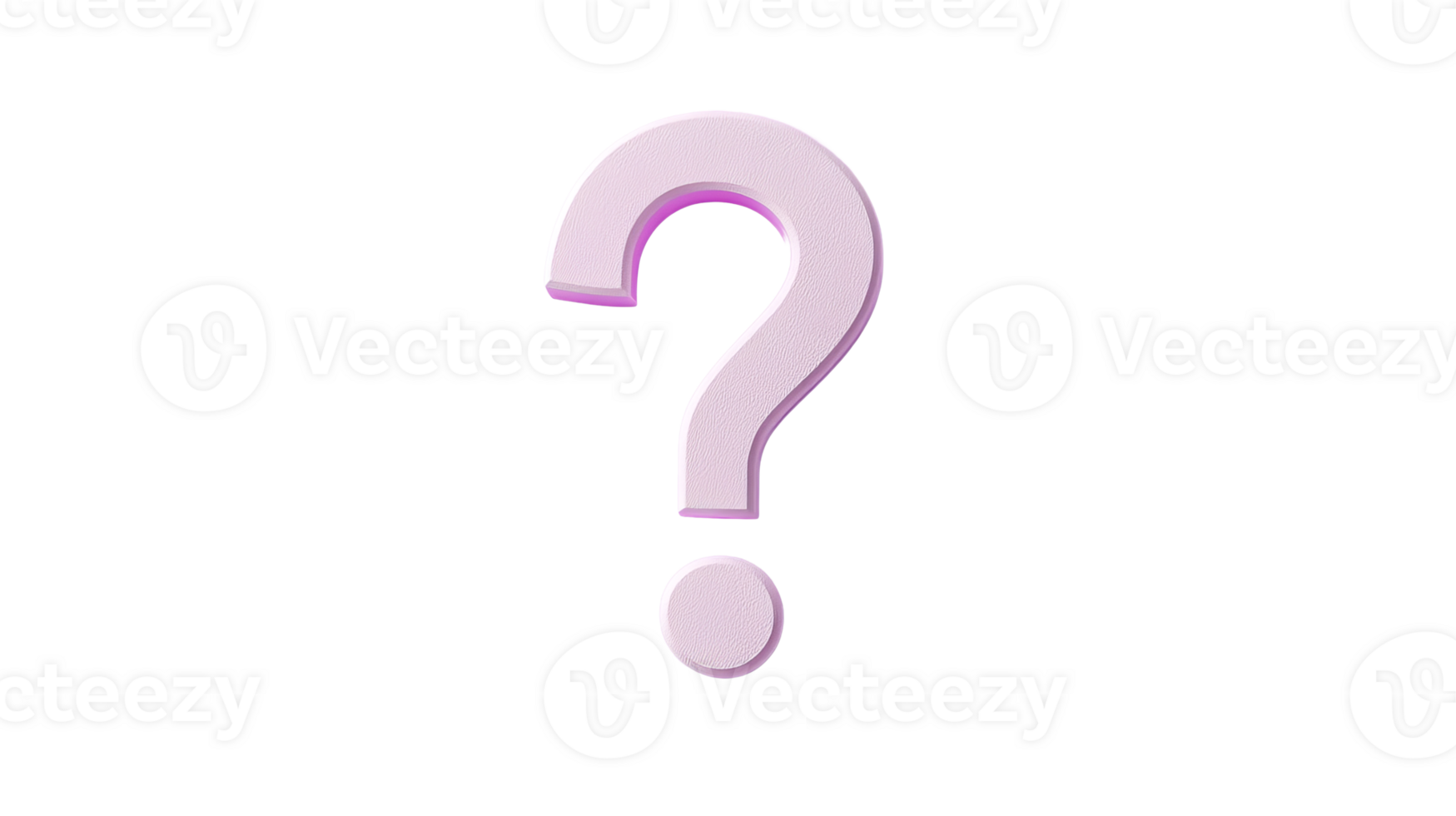Colorful question mark symbol on transparent background for design png