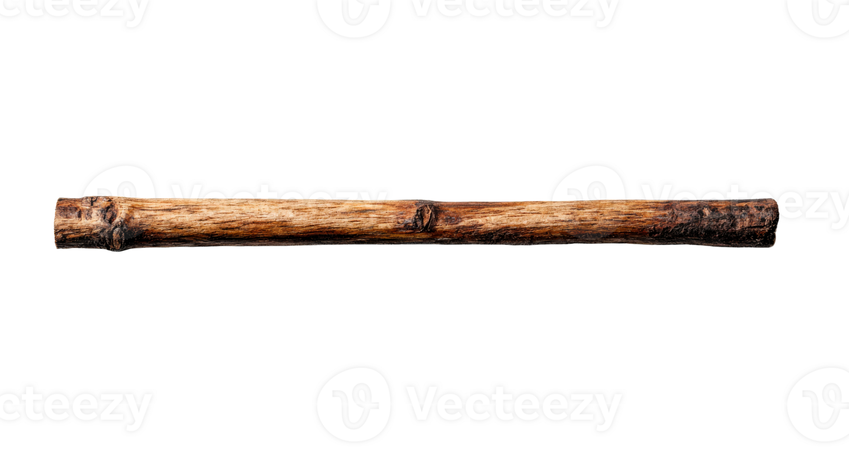 Natural stick with texture on transparent background for design use png