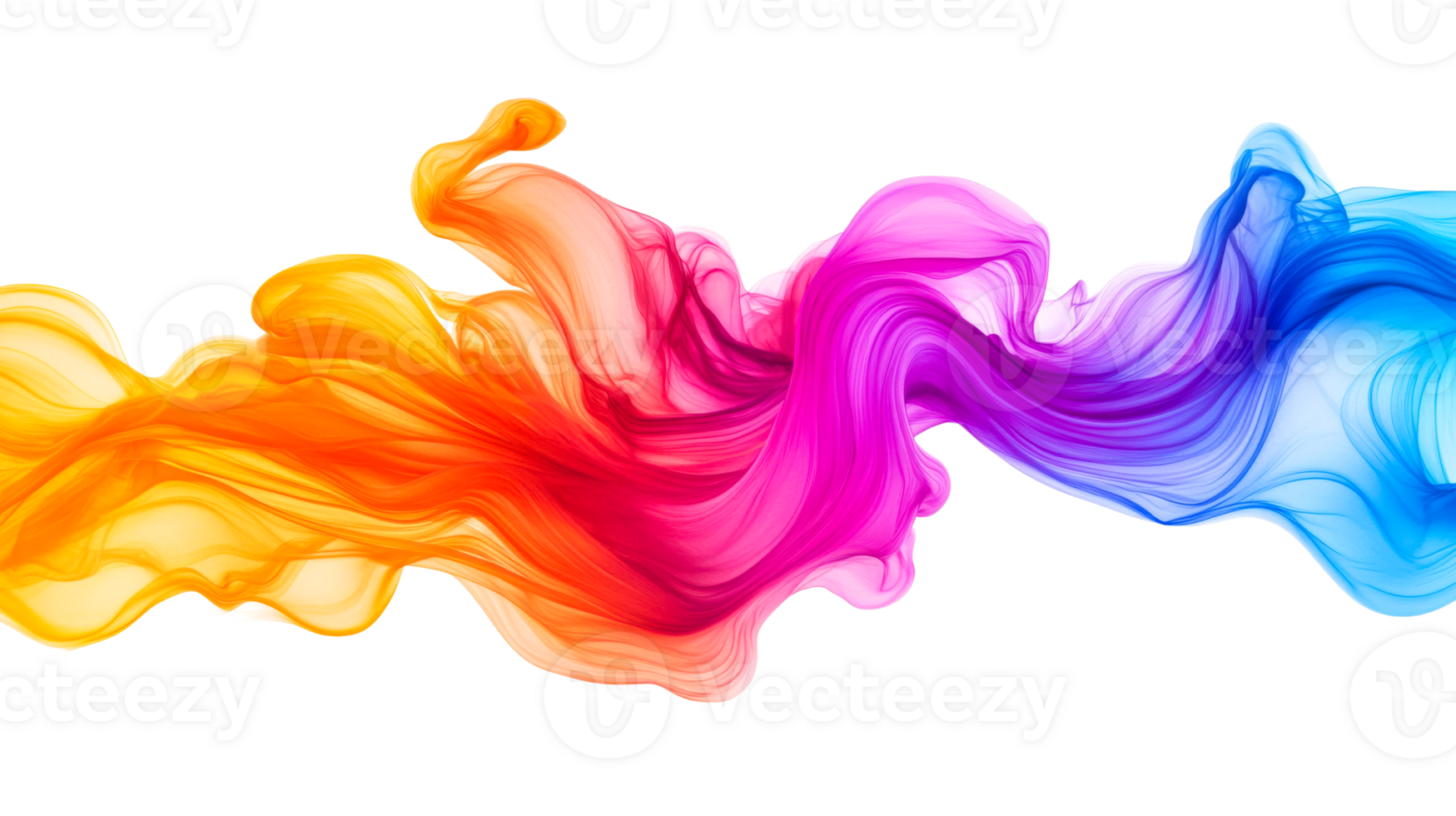 Colorful swirl abstract waves background, gradient fluidity effect, cut out transparent png