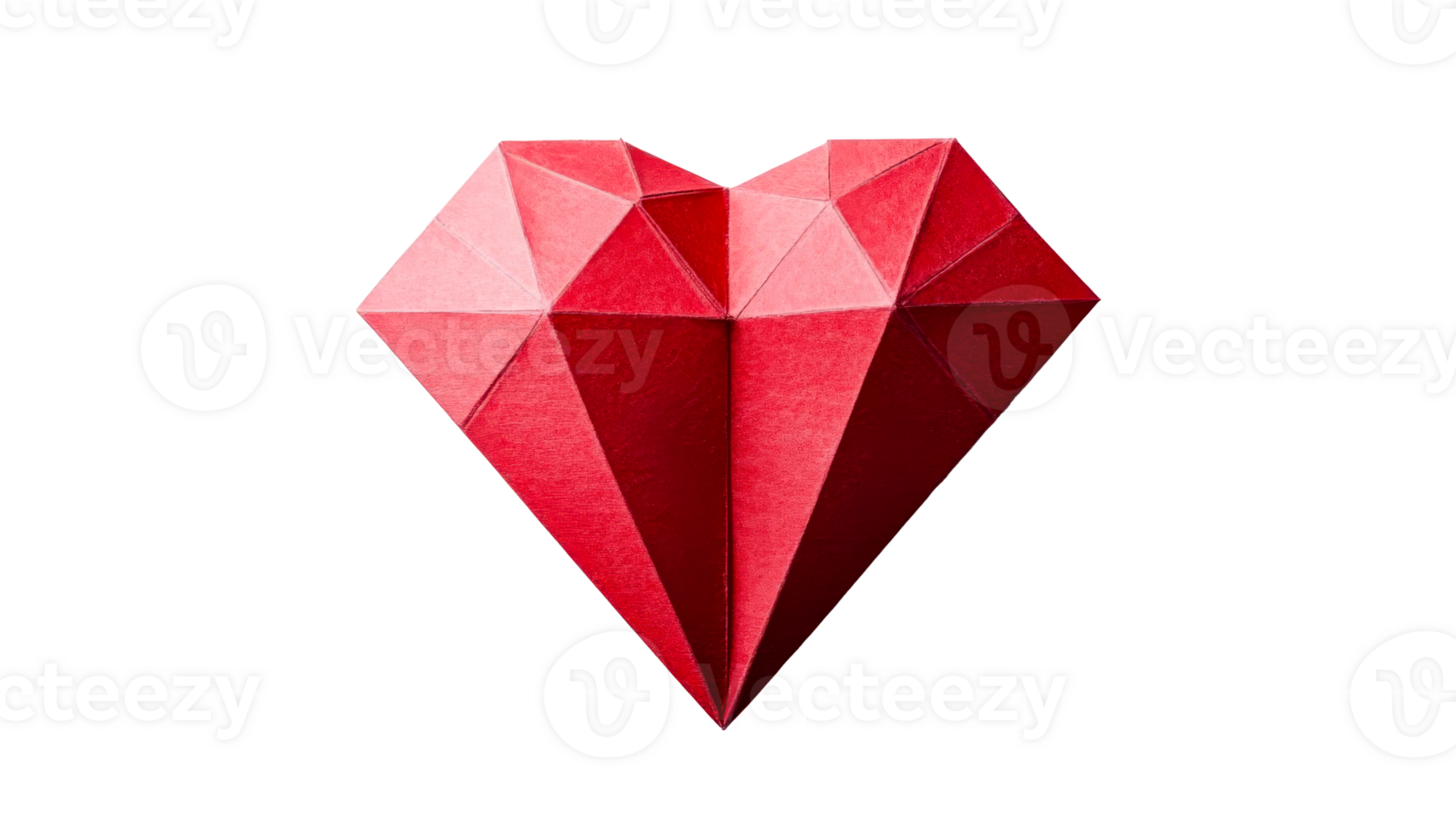 Paper heart with geometric shapes, valentine's day symbol, cut out transparent png