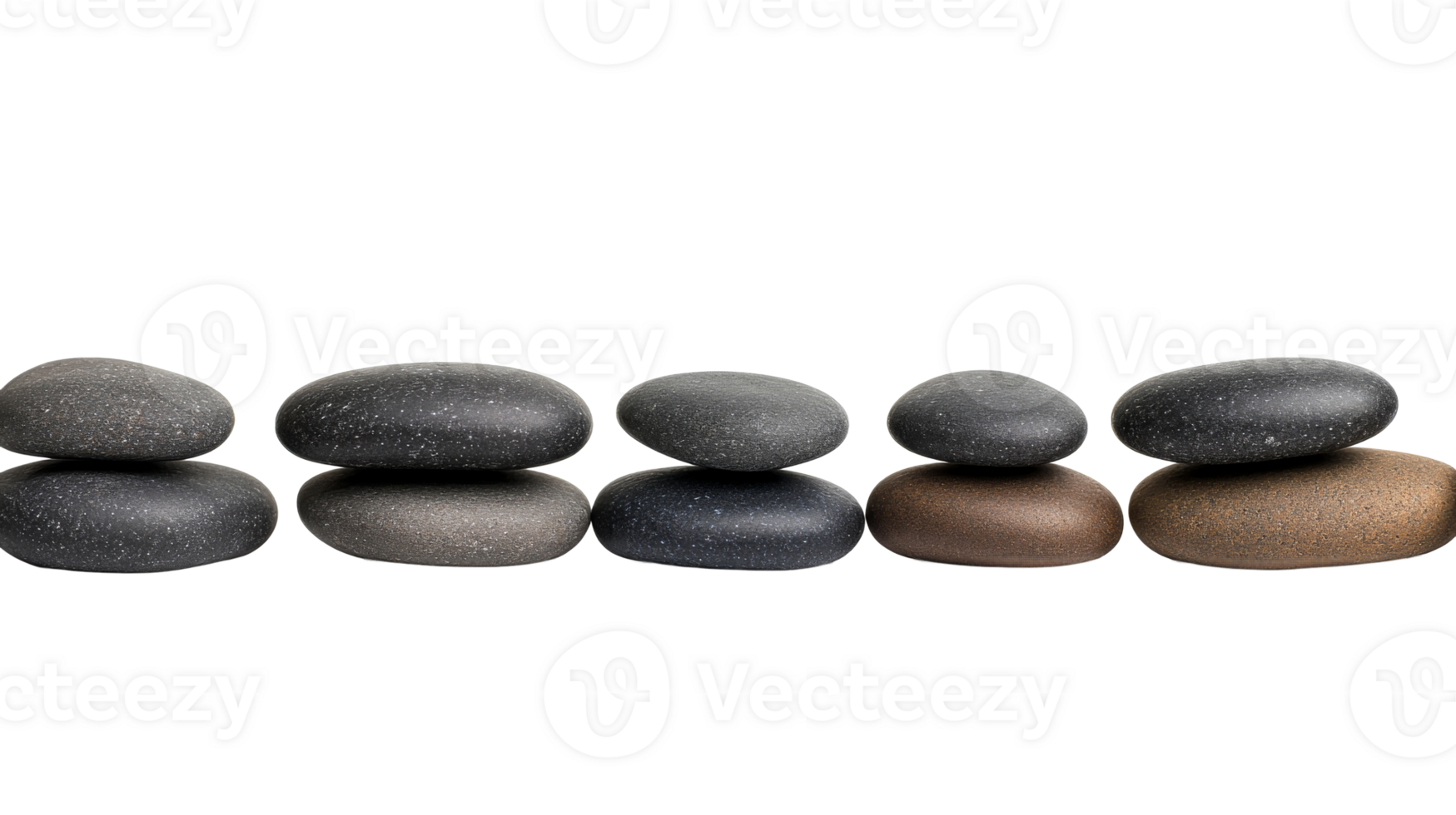 Zen stones stacked on top of each other, arrangement, cut out transparent png