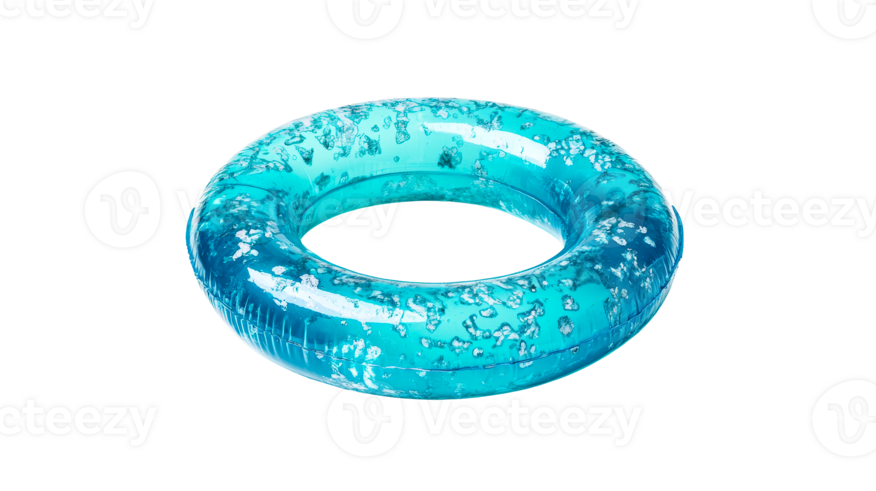 Aqua Glitter Pool Ring, Transparent Summer Fun, cut out transparent png