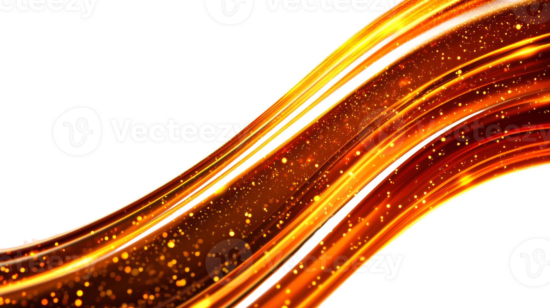 Glowing lines and sparkles of light, abstract background, cut out transparent png