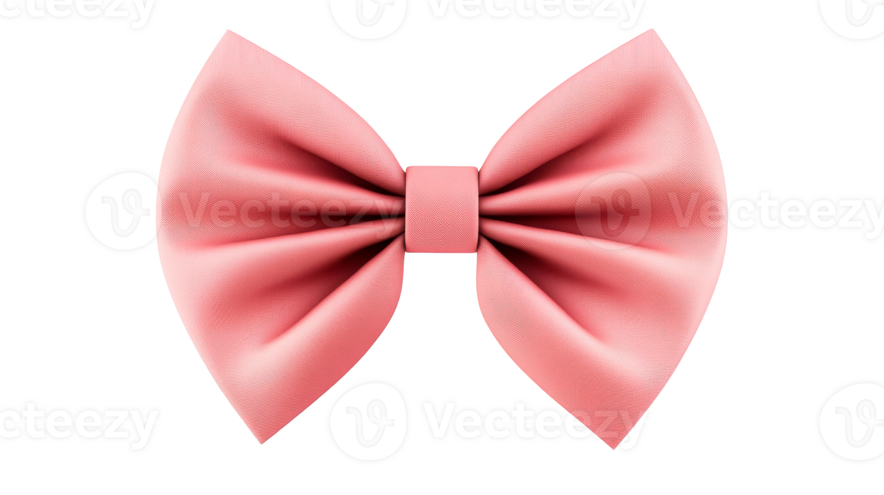 Elegant salmon pink bow tie for festive occasions, cut out transparent png