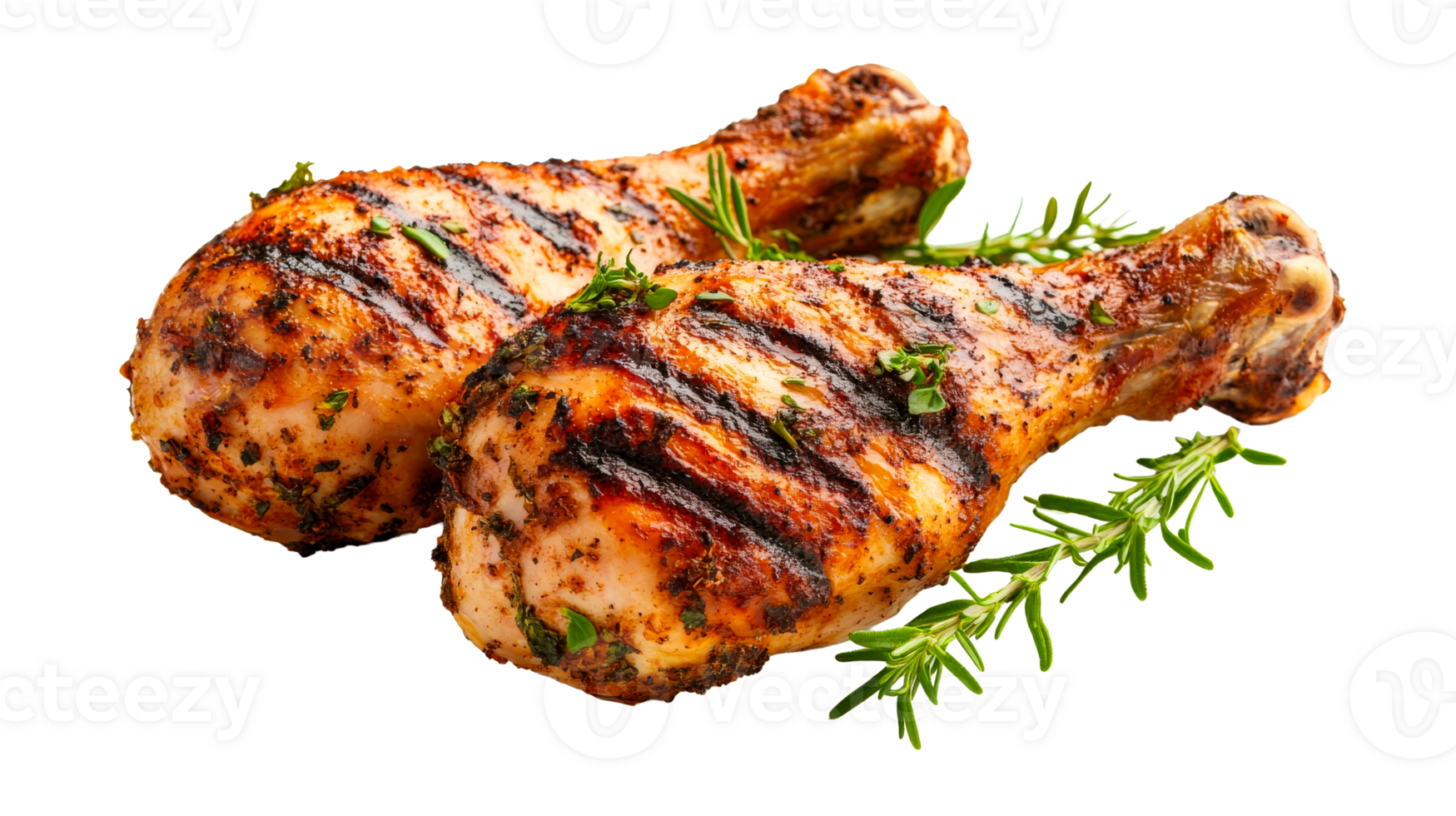 Delicious Grilled Chicken Legs with Herbs, Cut Out Transparent png