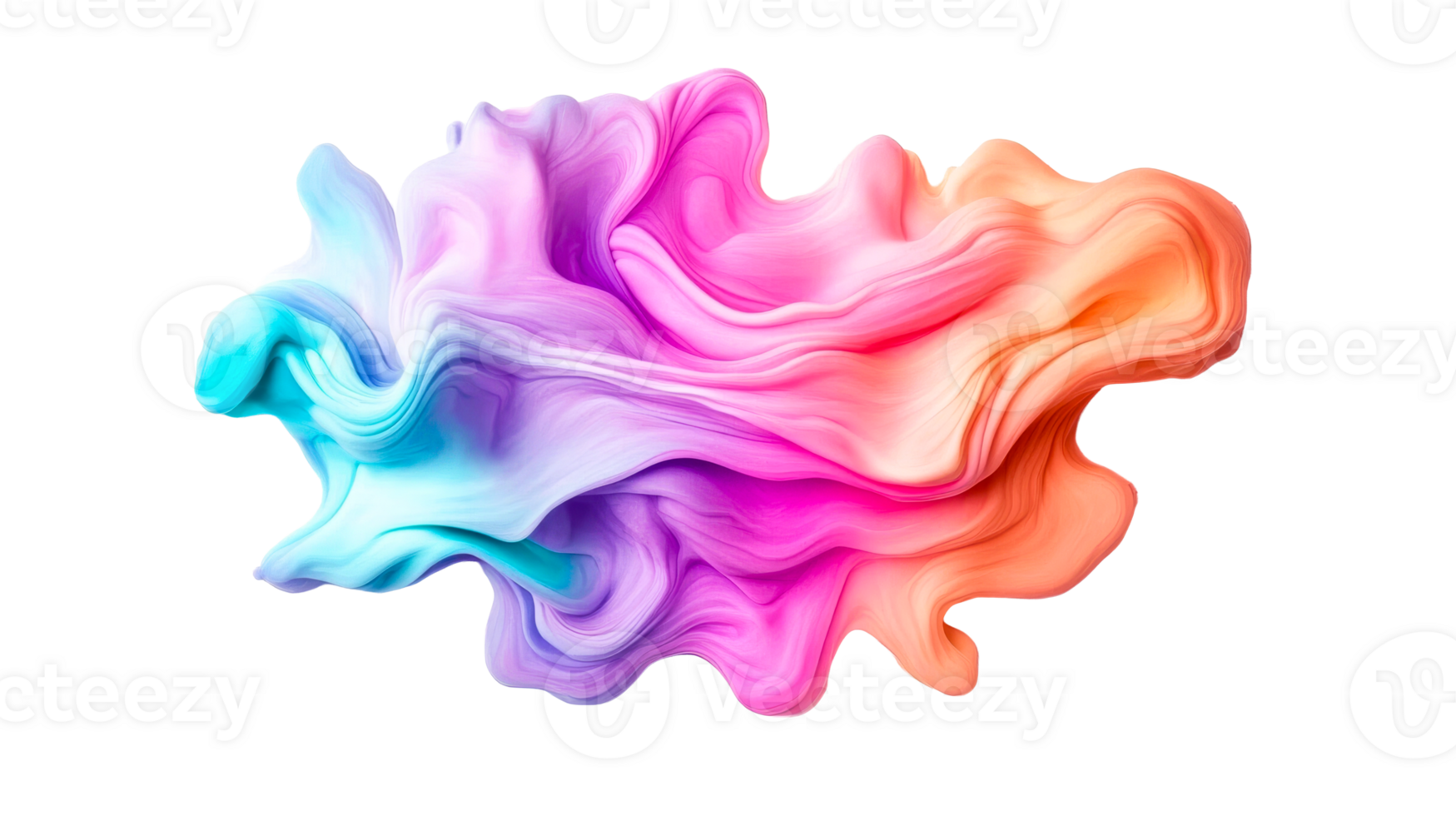 Swirling, colorful abstract shape, contemporary art design, cut out transparent png