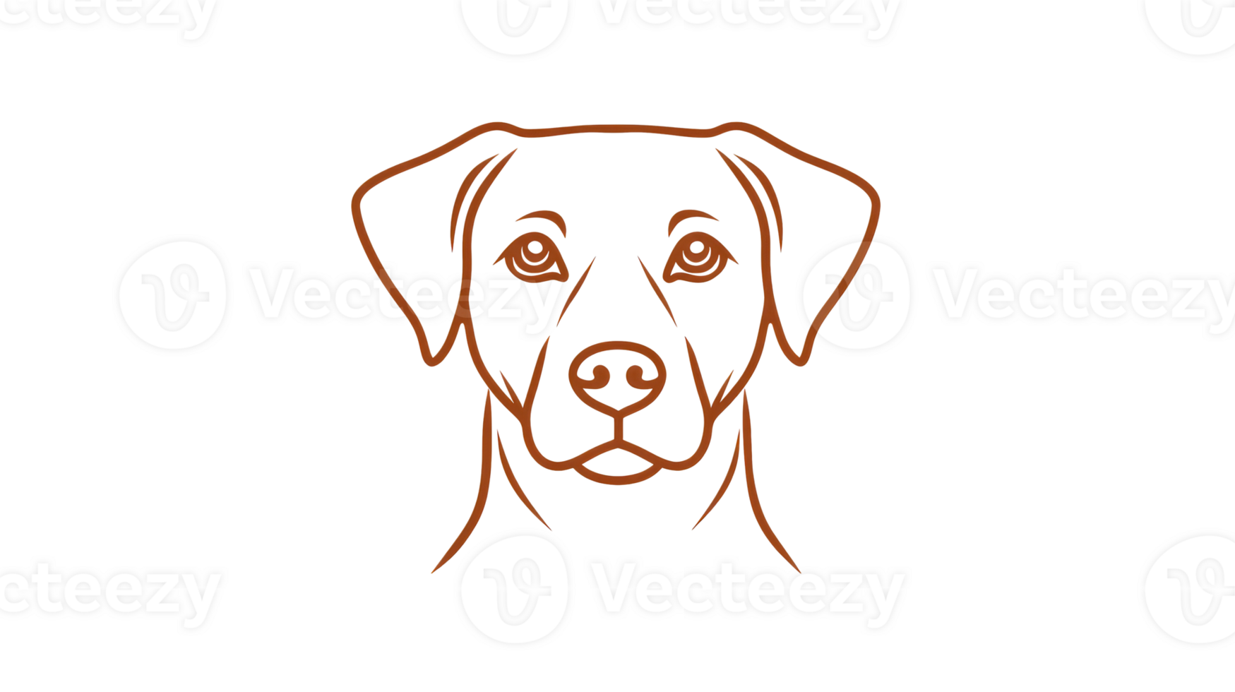 Minimalist Line Art of a Dog Face, Pet Portrait, Cut Out Transparent png