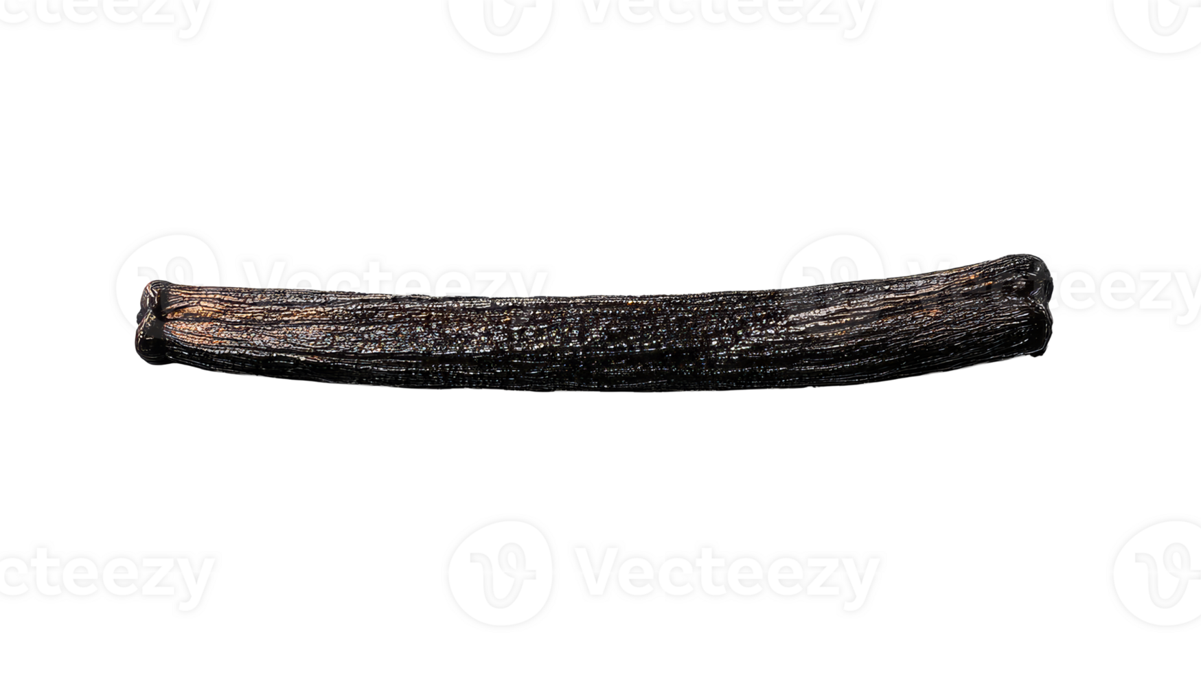 Single vanilla bean pod, gourmet spice, flavor enhancer ingredient, cut out transparent png