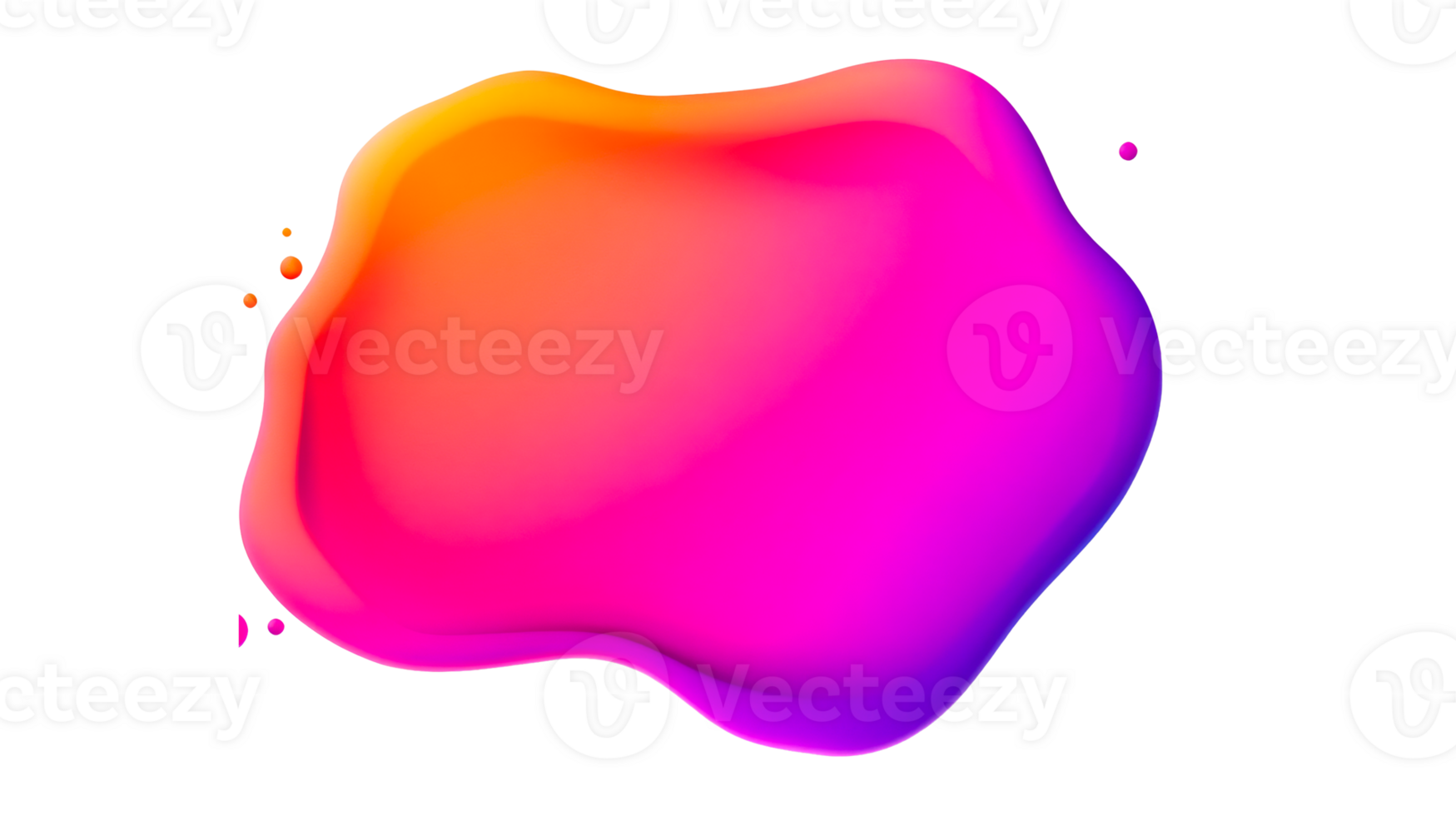 Abstract vibrant neon splash, vibrant colorful blob, cut out transparent png