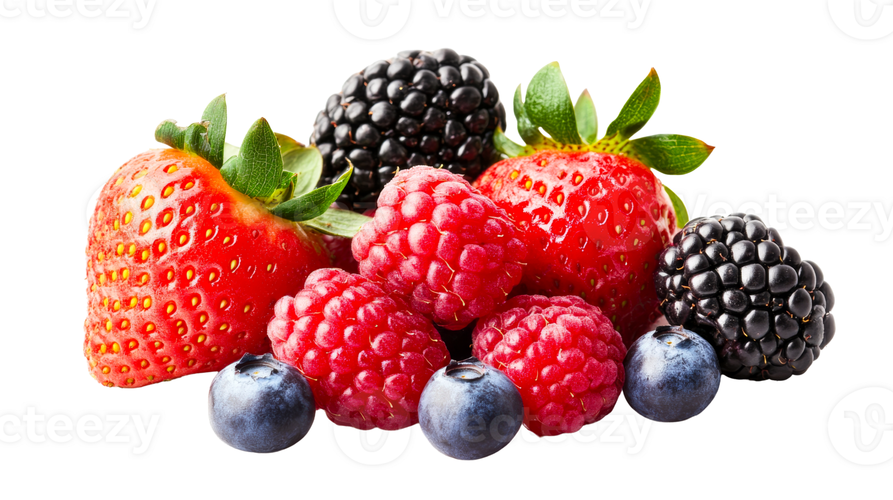 Berry medley, fresh vibrant fruit assortment , cut out transparent png
