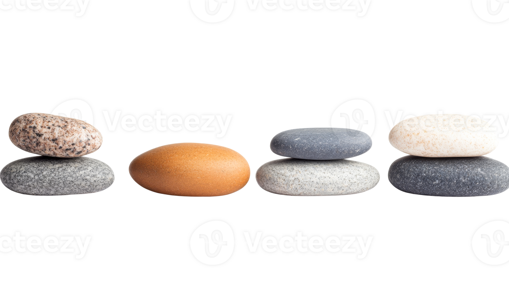 Zen stones arranged in balance, isolated balance, harmony, meditation, cut out transparent png