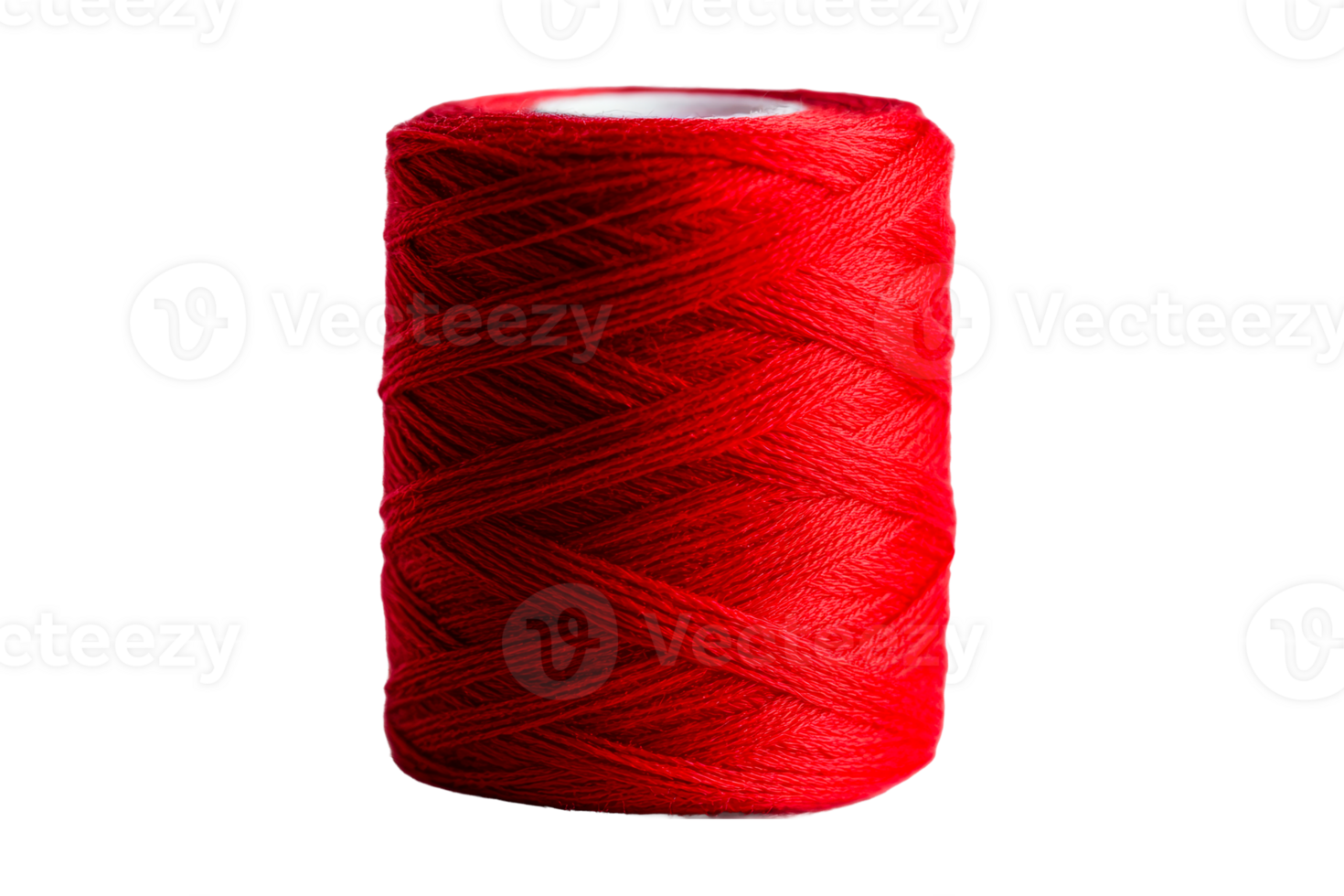 Spool of red thread, isolated, studio shot, tailoring, sewing, craft , cut out transparent png