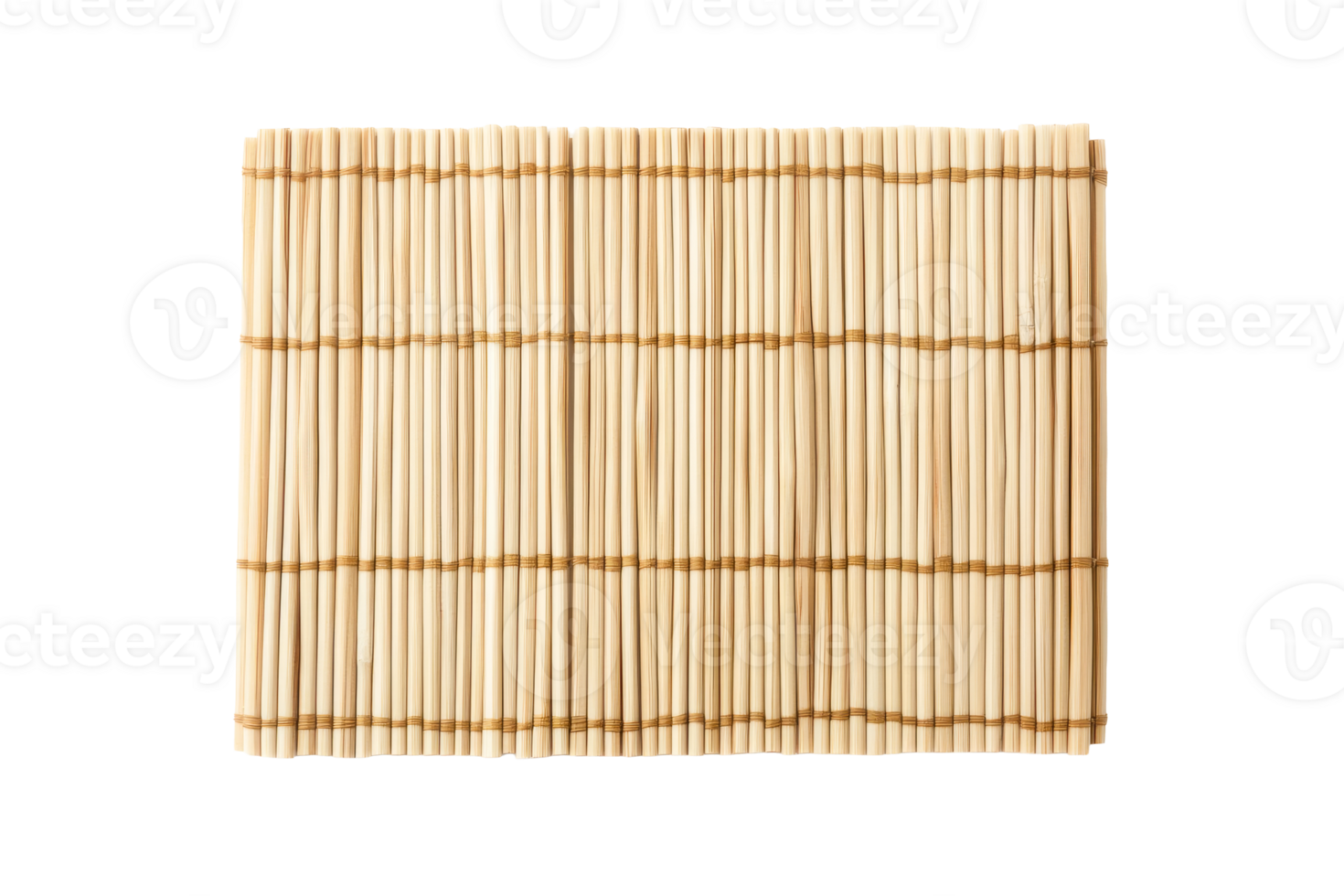 Brown bamboo mat, cooking oriental, background japanese, cut out transparent png