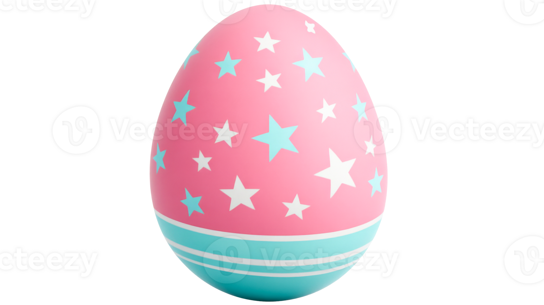 Colorful decorative egg with stars for festive occasions png