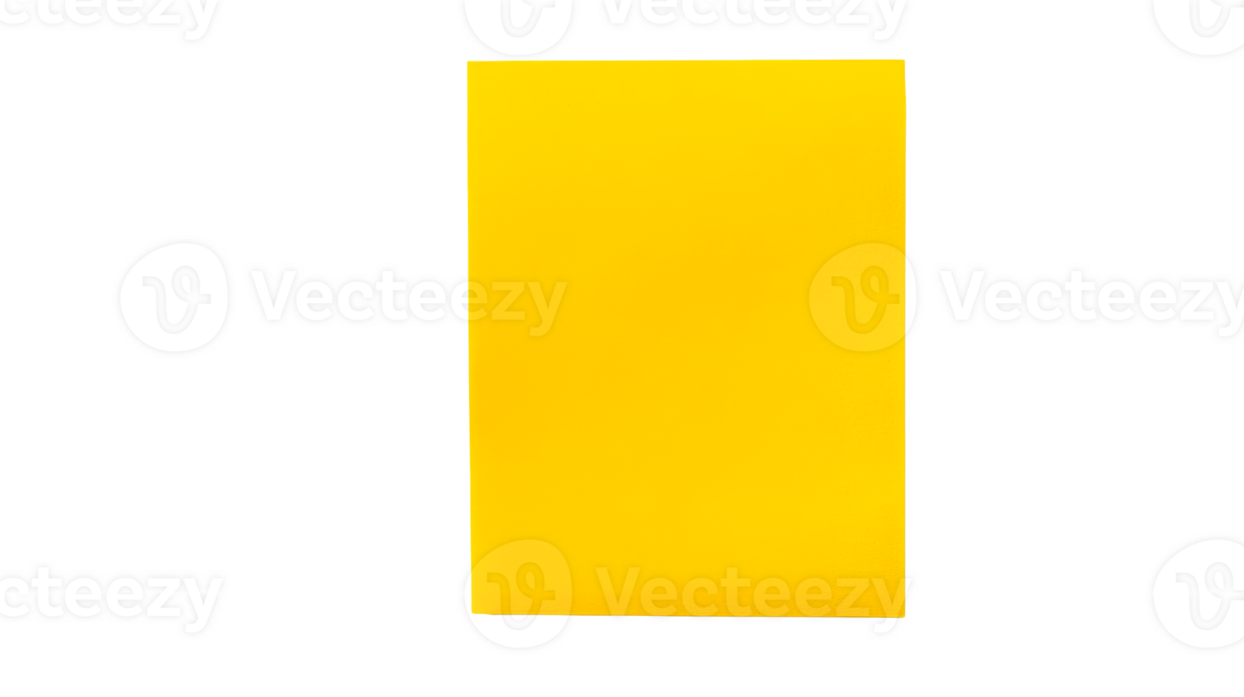 Bright yellow paper with a smooth texture on a transparent background png