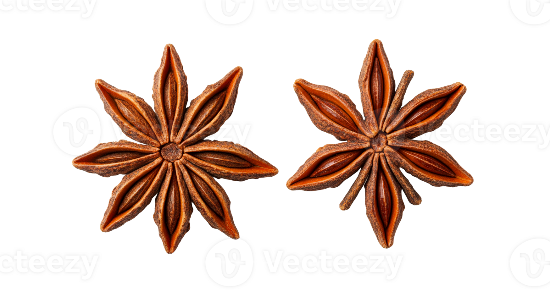 Star anise spice on transparent background, ideal for culinary uses png