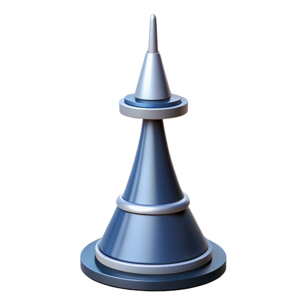 serene abstract Skyscraper antenna spire, 4K png