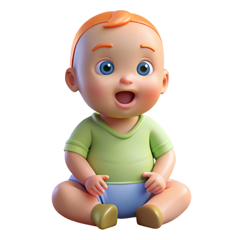 magnificent rustic Alert baby sitting up high resolution png