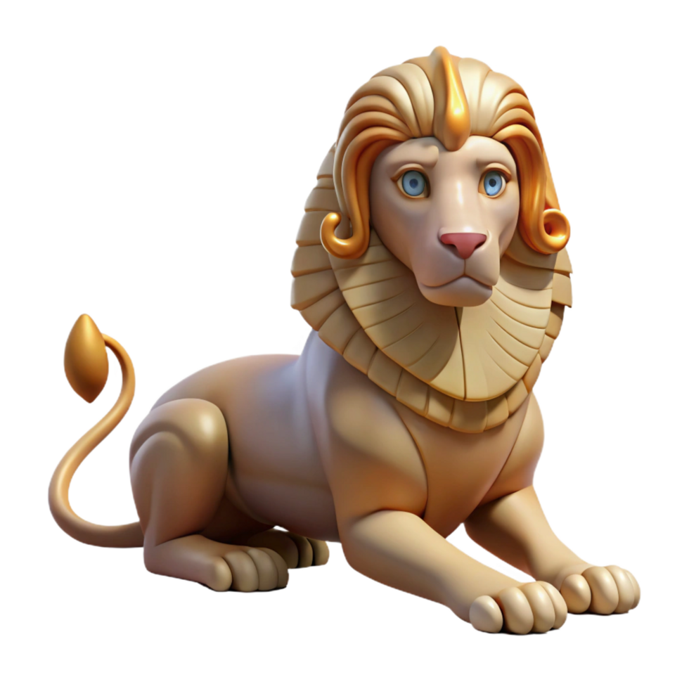 elegant abstract Sphinx, mythical creature with lion's body and human head, exclusive png