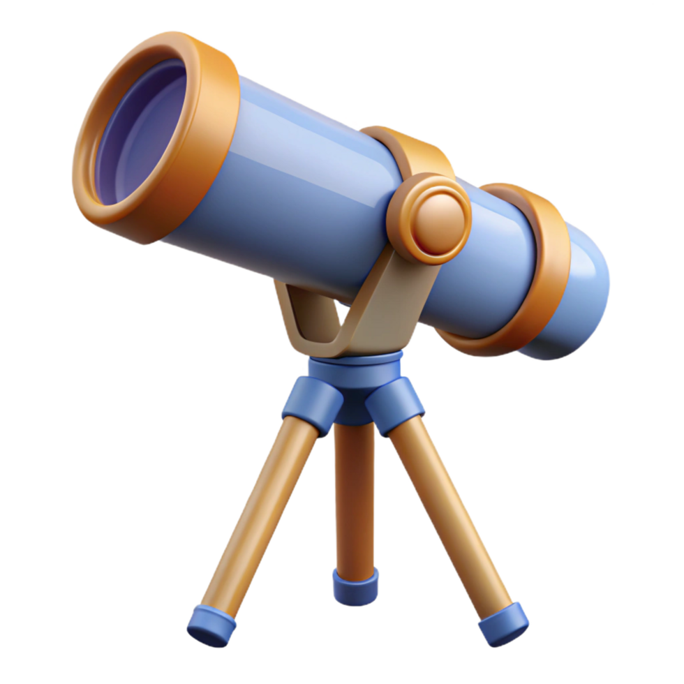 impressive minimalist Telescope, astronomical observation 4K png
