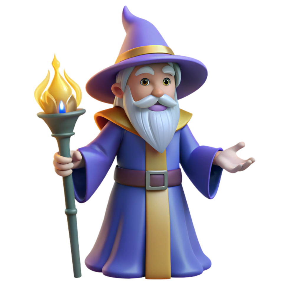 elegant modern Merlin, wizard from Arthurian legend premium png