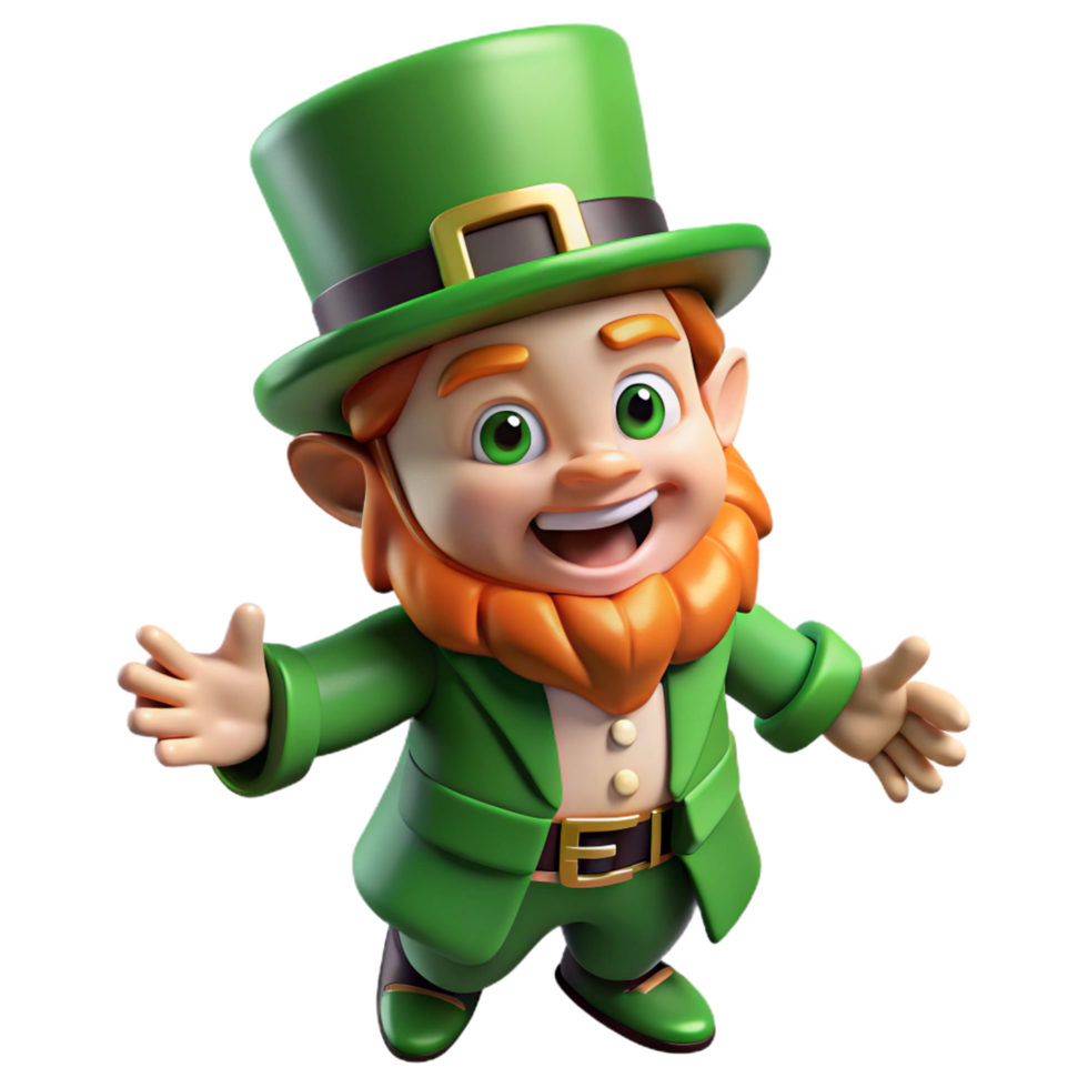 vibrant vintage Leprechaun, mischievous fairy creature from Irish folklore high quality png